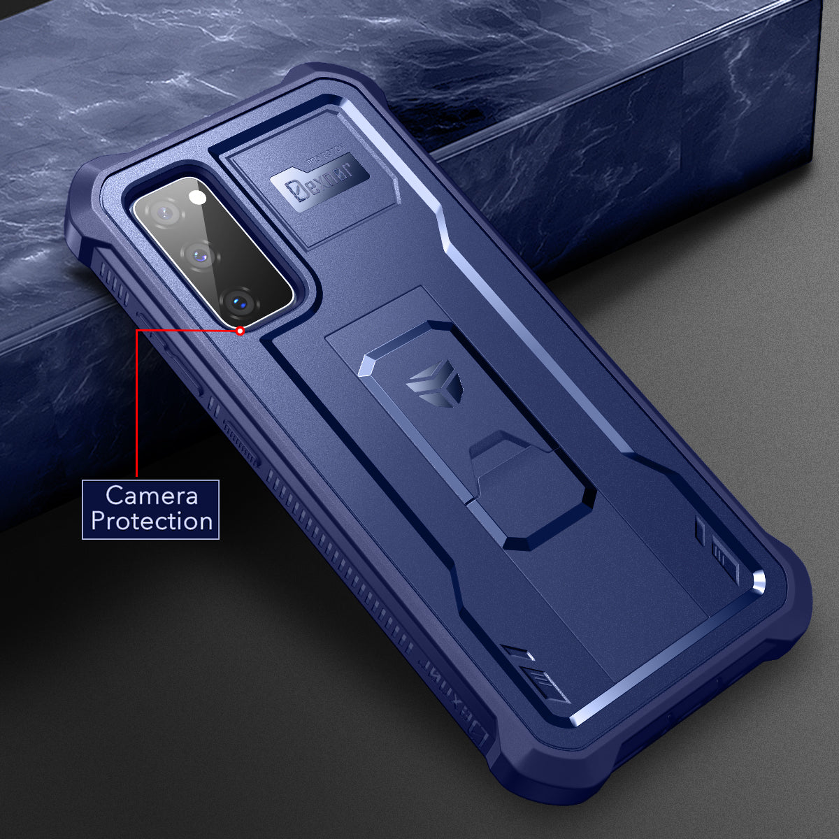 Dexnor Case for Samsung Galaxy S20 FE With Single Screen Protector Full Body Bumper Kickstand Heavy-duty Shockproof Rugged Cover