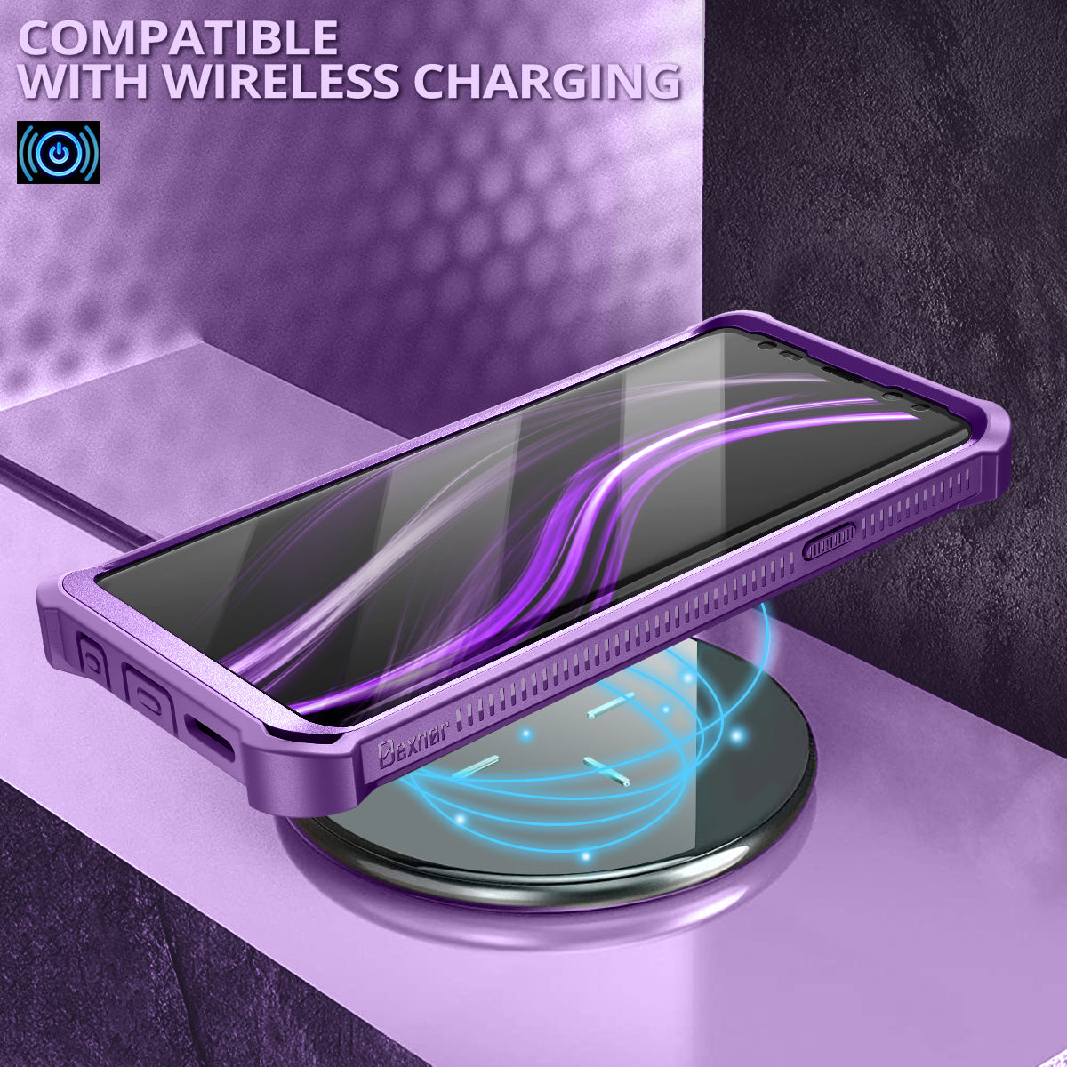 Dexnor Case for Samsung Galaxy S9 Plus With Single Screen Protector Full Body Bumper Kickstand Heavy-duty Shockproof Rugged Cover.