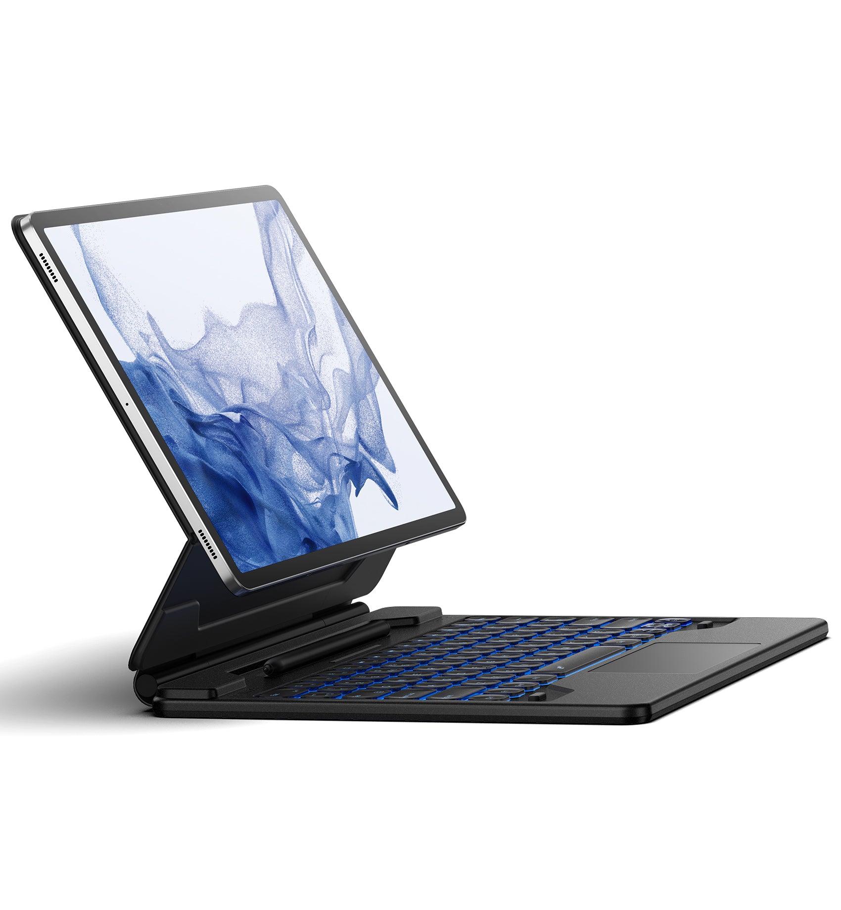 Dexnor Book-style Cover For Samsung Galaxy Tab S7 FE 5G Keyboard Case With Trackpad Pen Holder Slim Bluetooth Black 12.4 Inch