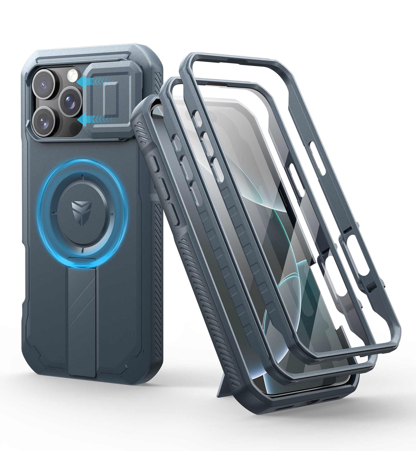 Dexnor Blue Case For iPhone 16 Pro Max With Slide Camera Cover MagSafe Heavy-duty Shockproof Full Body Built-in Screen Protector Adjustable Kickstand-dexnorcase.com. Dexnor Blue Case For iPhone 16 Pro Max With Slide Camera Cover MagSafe Heavy-duty Shockproof Full Body Built-in Screen Protector Adjustable Kickstand-dexnorcase.com.