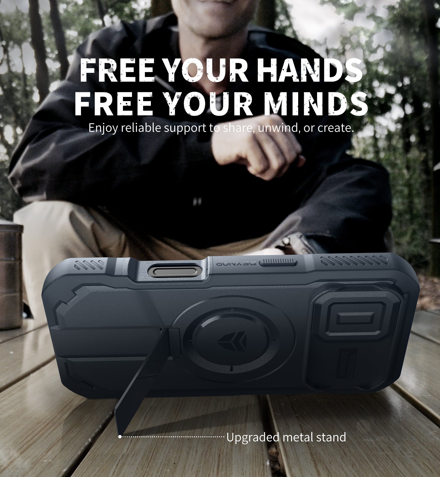 Dexnor Case For iPhone 17 With Slide Camera Cover MagSafe Heavy-duty Shockproof Bumper Full Body Built-in Screen Protector 6.3 Inch