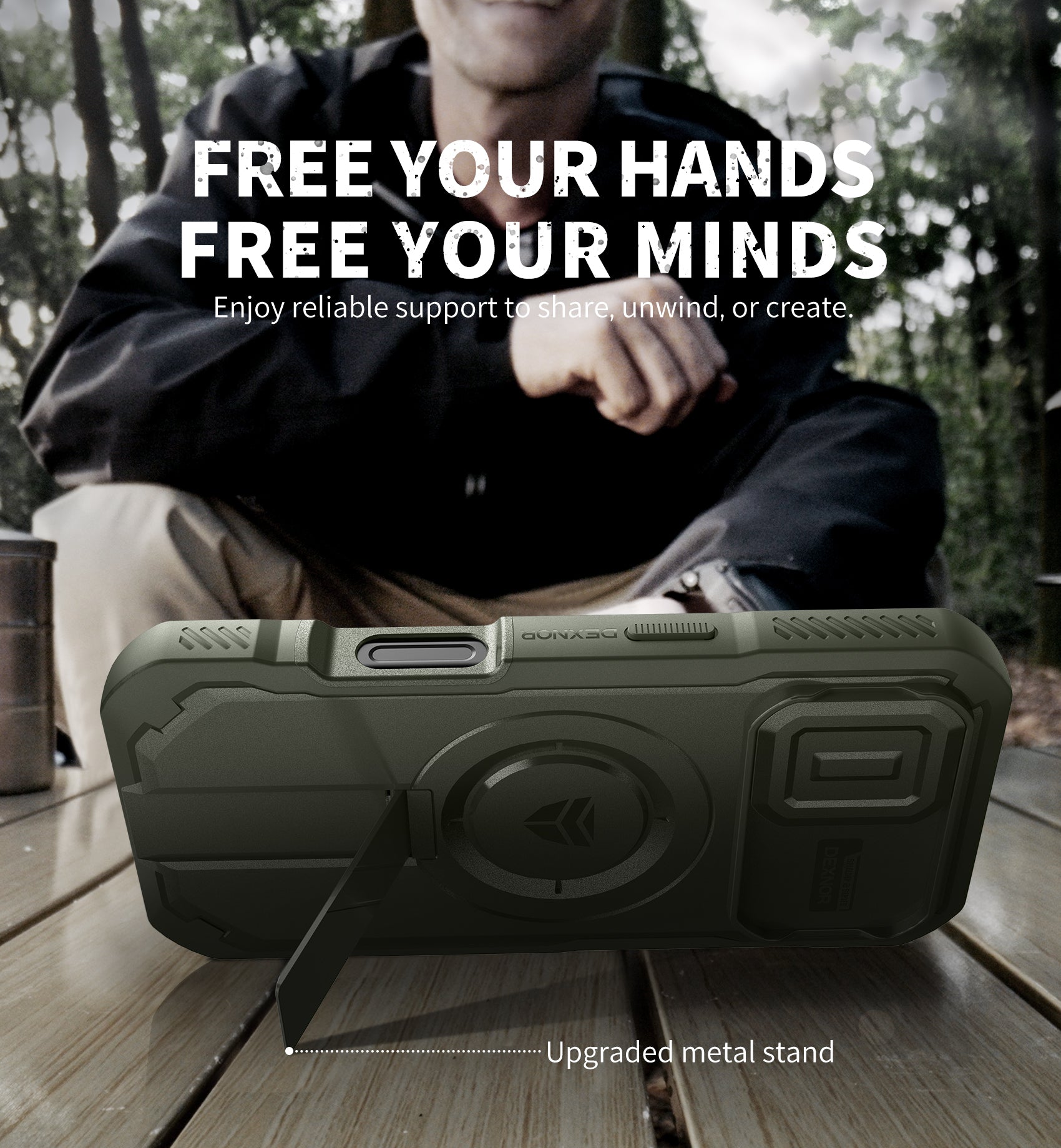 Dexnor Case For iPhone 17 With Slide Camera Cover MagSafe Heavy-duty Shockproof Bumper Full Body Built-in Screen Protector 6.3 Inch