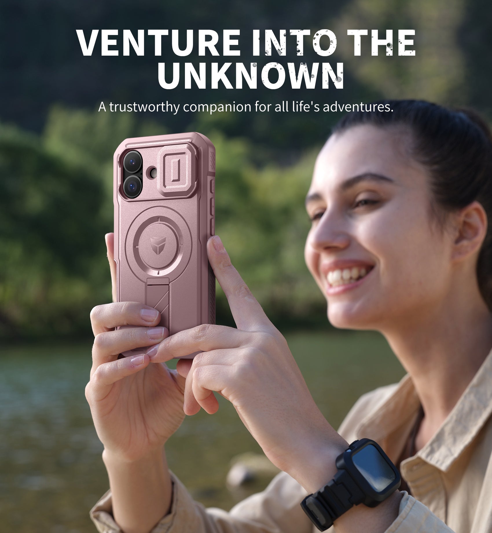 Dexnor Case For iPhone 17 With Slide Camera Cover MagSafe Heavy-duty Shockproof Bumper Full Body Built-in Screen Protector 6.3 Inch