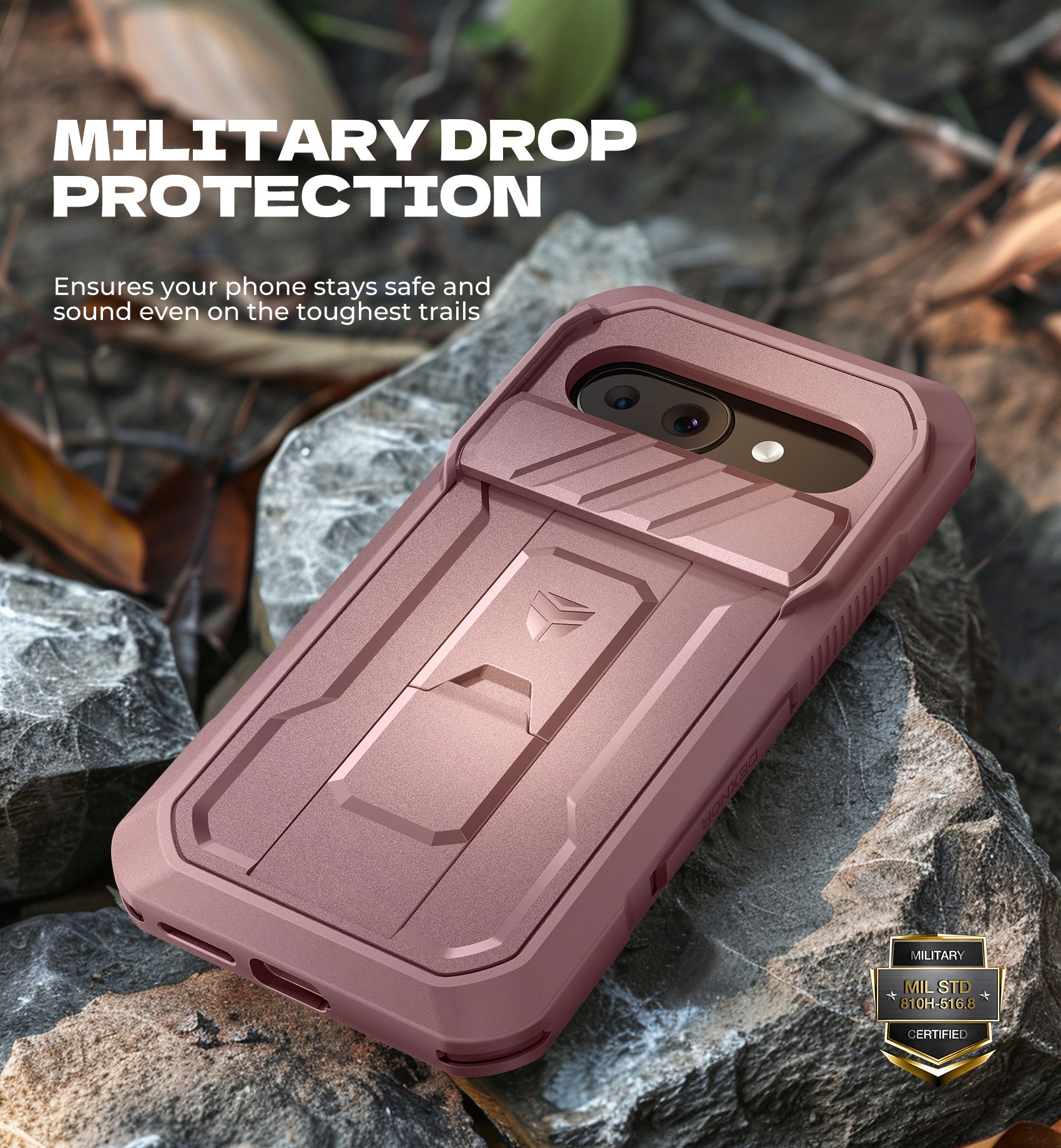Dexnor Case for Google Pixel 9A With Screen Protector Full Body Bumper Kickstand Heavy-duty Shockproof Rugged Cover.