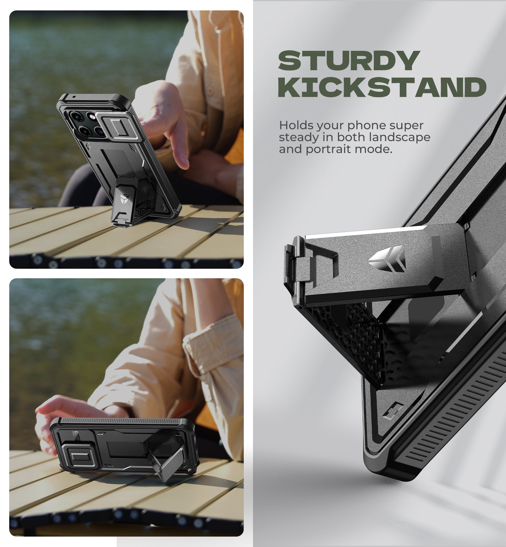 Dexnor Full Body Case for Moto G-Stylus 5G 2025 With Screen Protector And Slide Camera Bumper Kickstand Heavy-duty Shockproof Cover