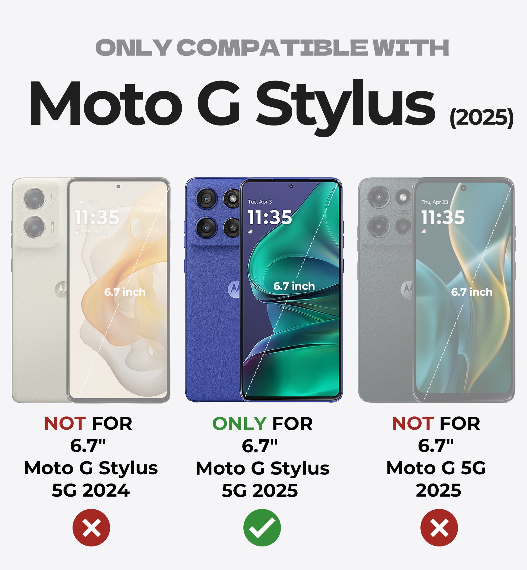 Dexnor Full Body Case for Moto G-Stylus 5G 2025 With Screen Protector And Slide Camera Bumper Kickstand Heavy-duty Shockproof Cover