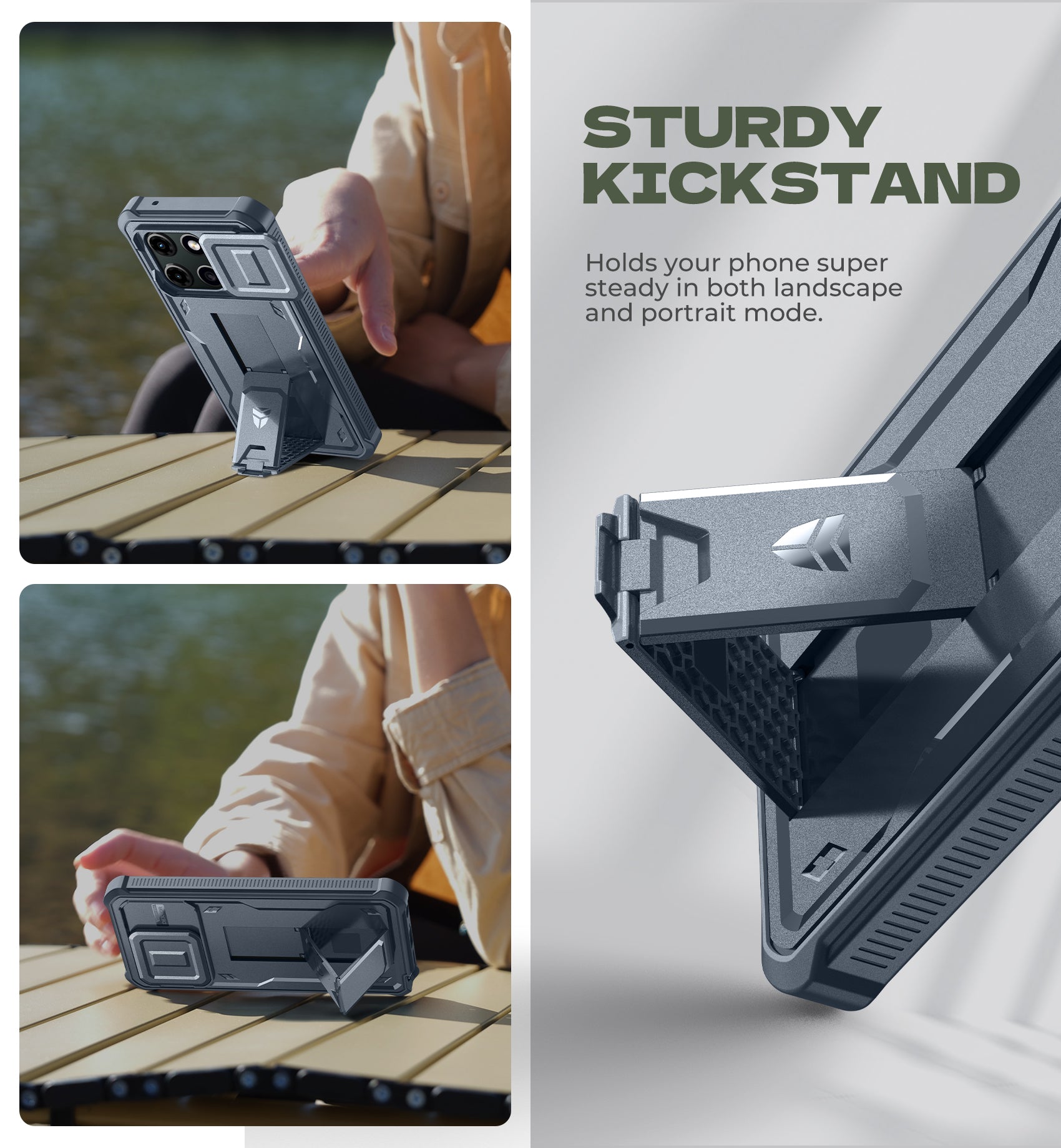 Dexnor Full Body Case for Moto G-Stylus 5G 2025 With Screen Protector And Slide Camera Bumper Kickstand Heavy-duty Shockproof Cover