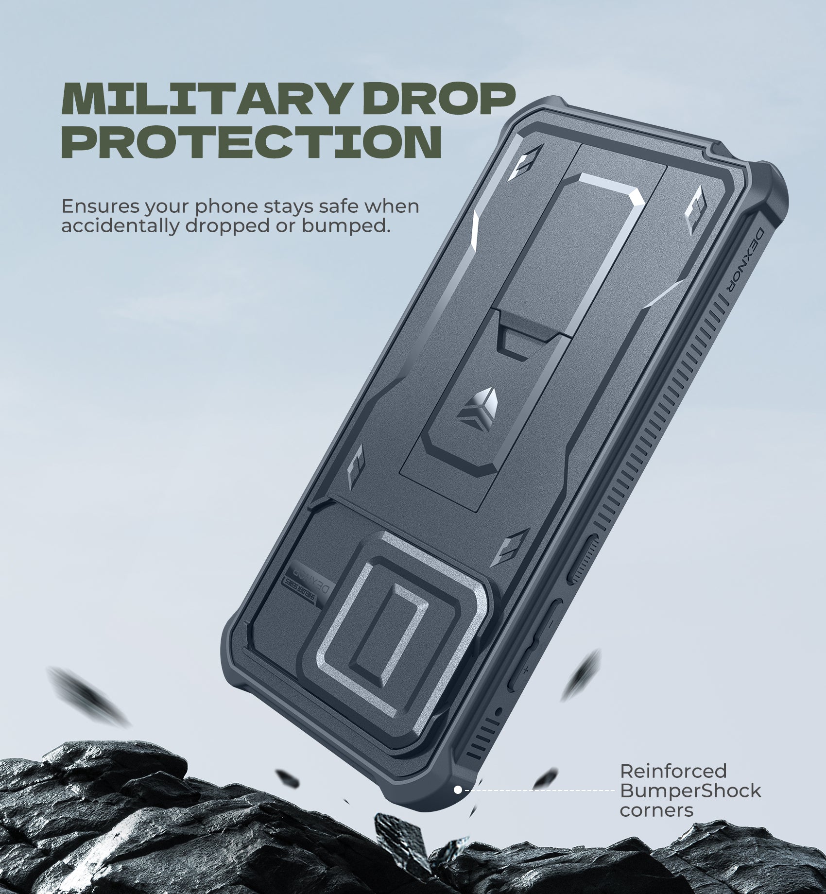 Dexnor Full Body Case for Moto G-Stylus 5G 2025 With Screen Protector And Slide Camera Bumper Kickstand Heavy-duty Shockproof Cover