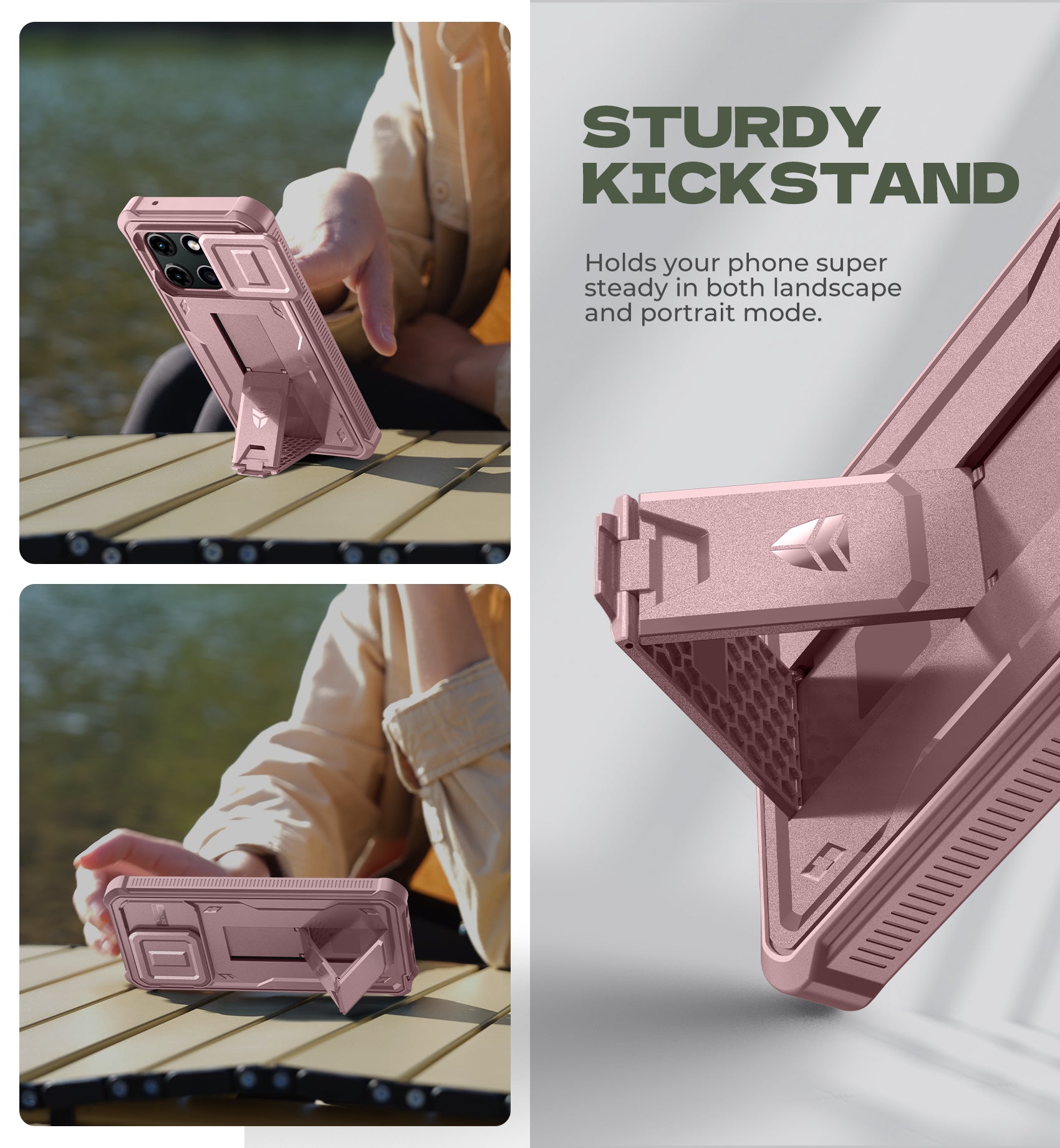 Dexnor Full Body Case for Moto G-Stylus 5G 2025 With Screen Protector And Slide Camera Bumper Kickstand Heavy-duty Shockproof Cover