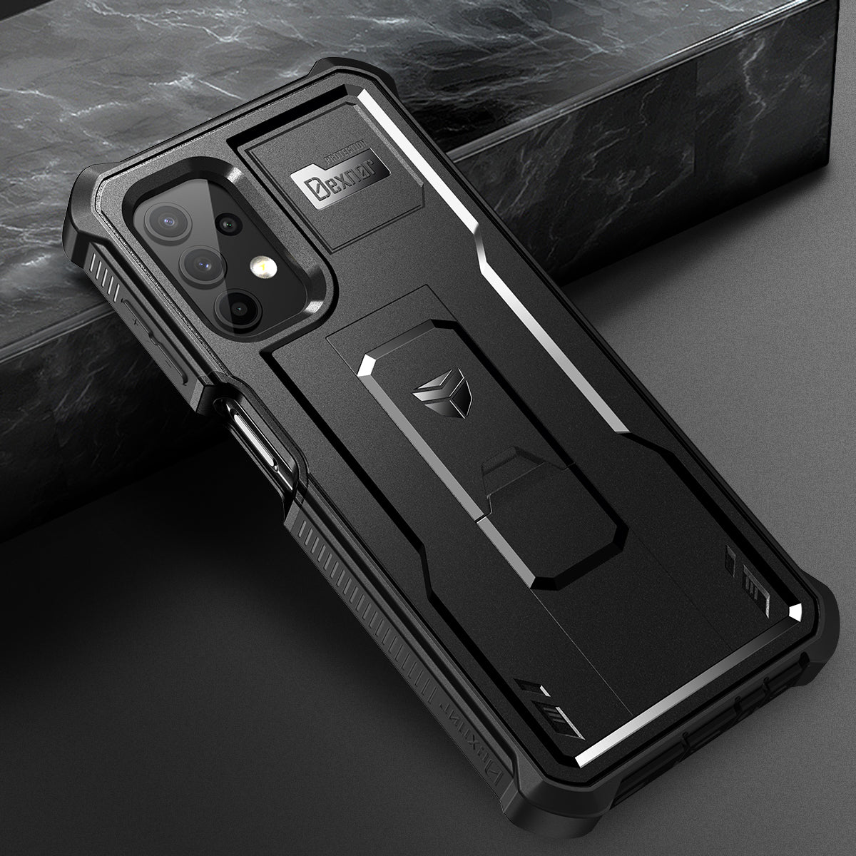 Dexnor Case for Samsung Galaxy A32 5G With Single Screen Protector Full Body Bumper Kickstand Heavy-duty Shockproof Rugged Cover.