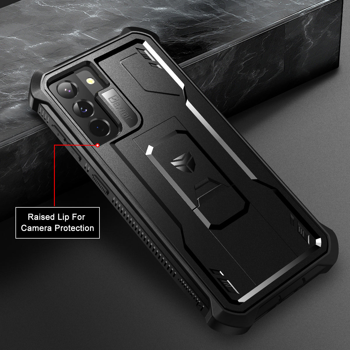 Dexnor Case for Samsung Galaxy S21 Plus With Single Screen Protector Full Body Bumper Kickstand Heavy-duty Shockproof Rugged Cover.