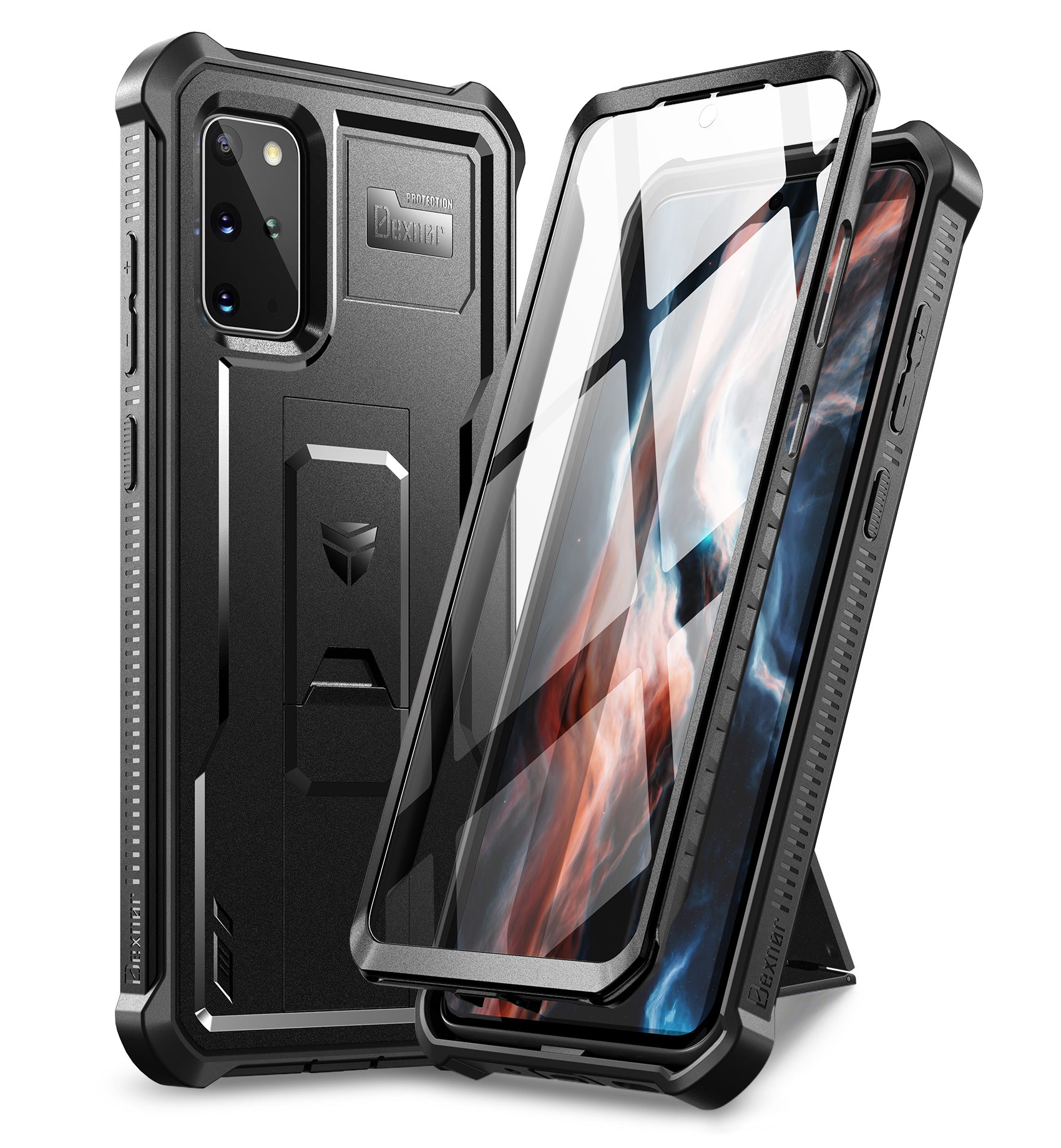 Dexnor Case for Samsung Galaxy S20 Plus With Single Screen Protector Full Body Bumper Kickstand Heavy-duty Shockproof Rugged Cover.