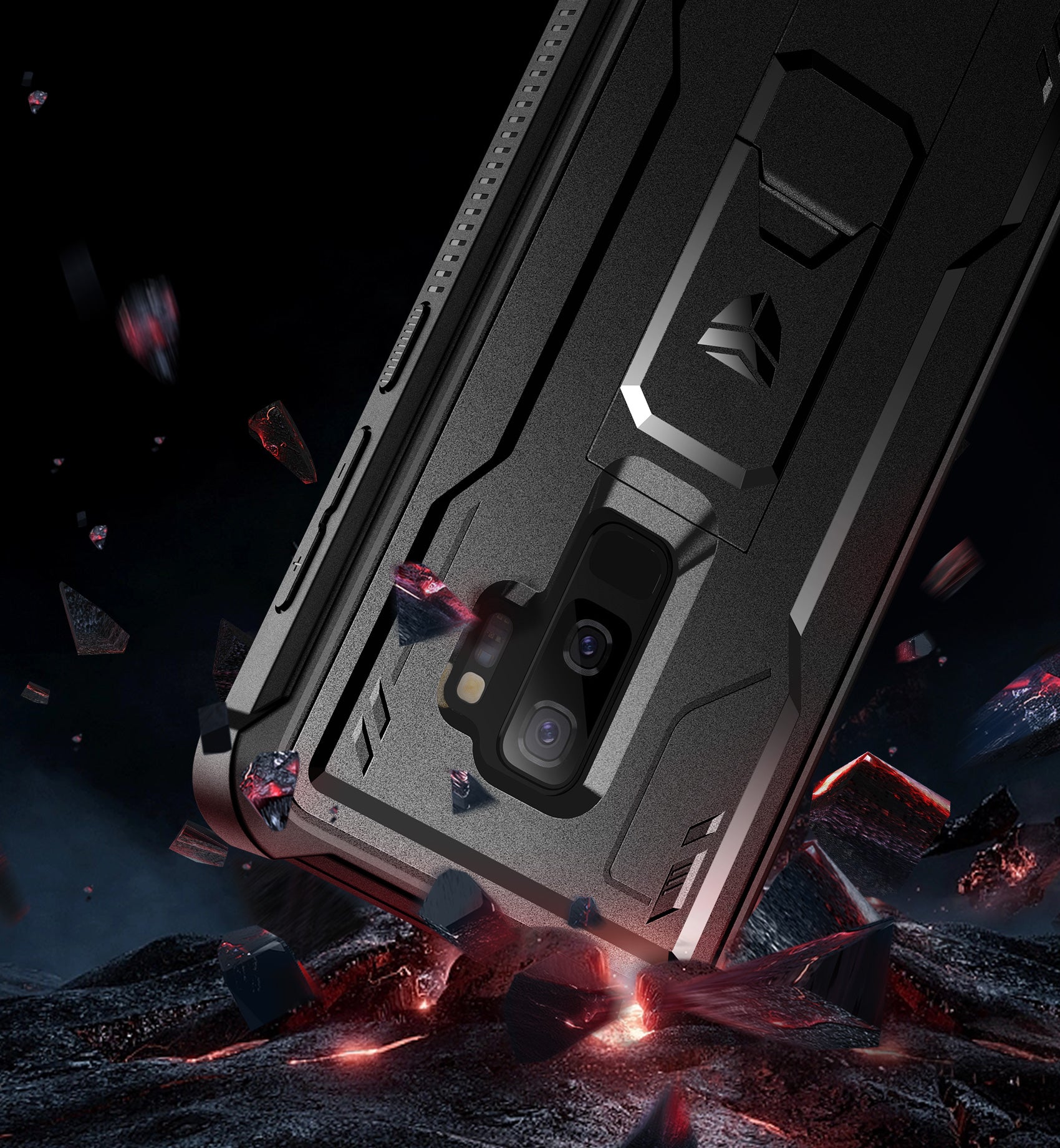 Dexnor Case for Samsung Galaxy S9 Plus With Single Screen Protector Full Body Bumper Kickstand Heavy-duty Shockproof Rugged Cover.