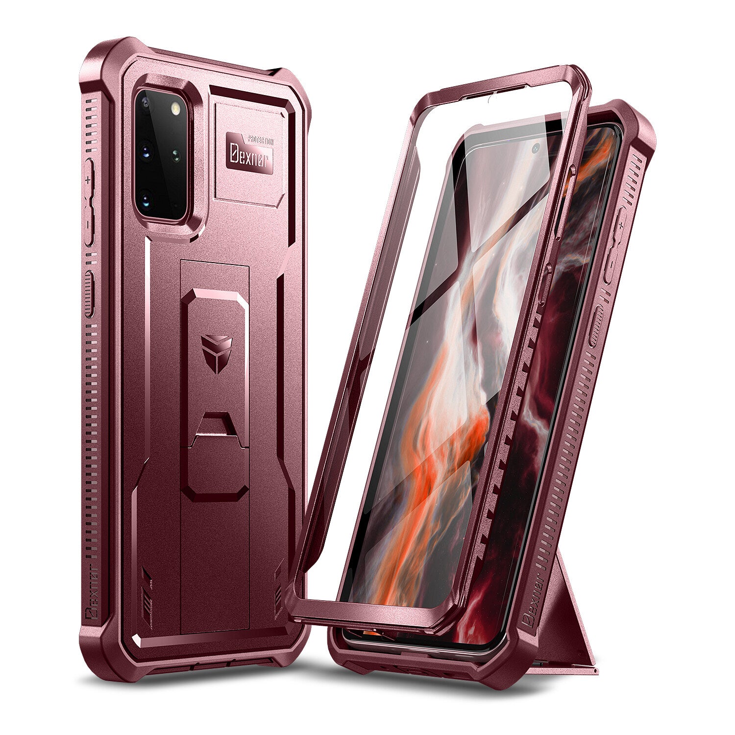 Dexnor Case for Samsung Galaxy S20 Plus With Single Screen Protector Full Body Bumper Kickstand Heavy-duty Shockproof Rugged Cover.