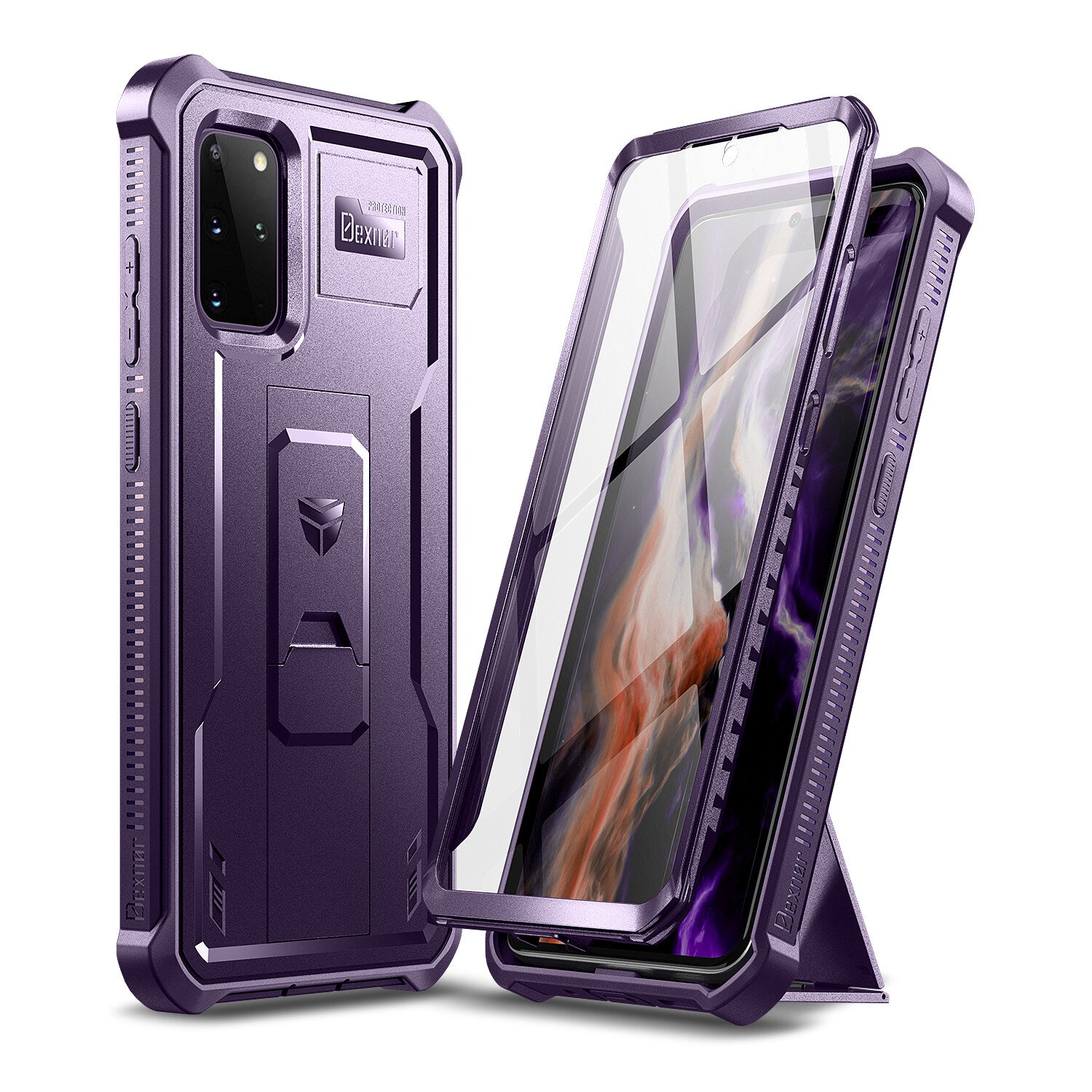 Dexnor Case for Samsung Galaxy S20 Plus With Single Screen Protector Full Body Bumper Kickstand Heavy-duty Shockproof Rugged Cover.