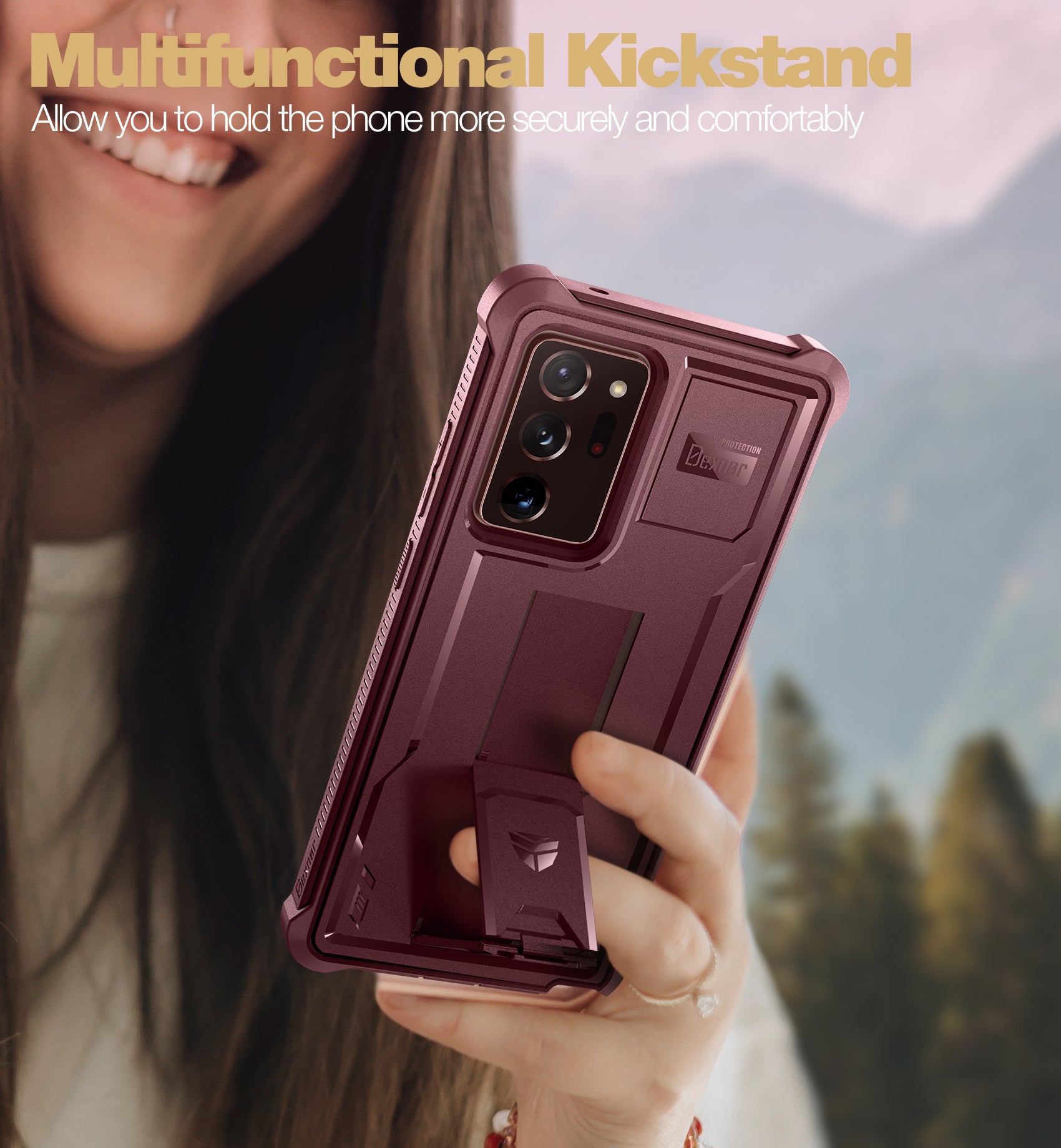 Dexnor Case for Samsung Galaxy Note 20 Ultra With Single Screen Protector Full Body Bumper Kickstand Heavy-duty Shockproof Rugged  Cover.