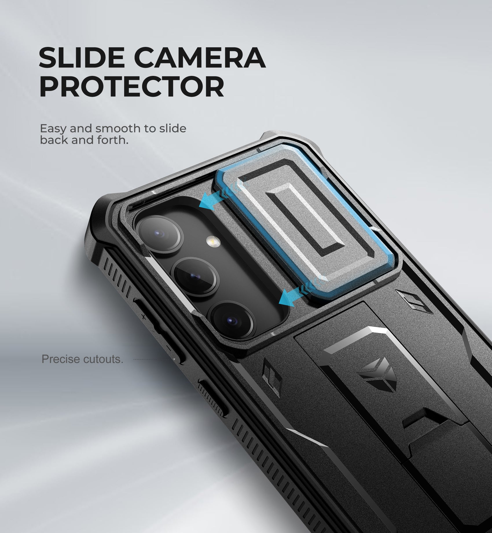 Dexnor Case for Samsung Galaxy S24 Plus Full Body With Screen Protector Slide Camera Bumper Kickstand Heavy-duty Shockproof Rugged Cover.