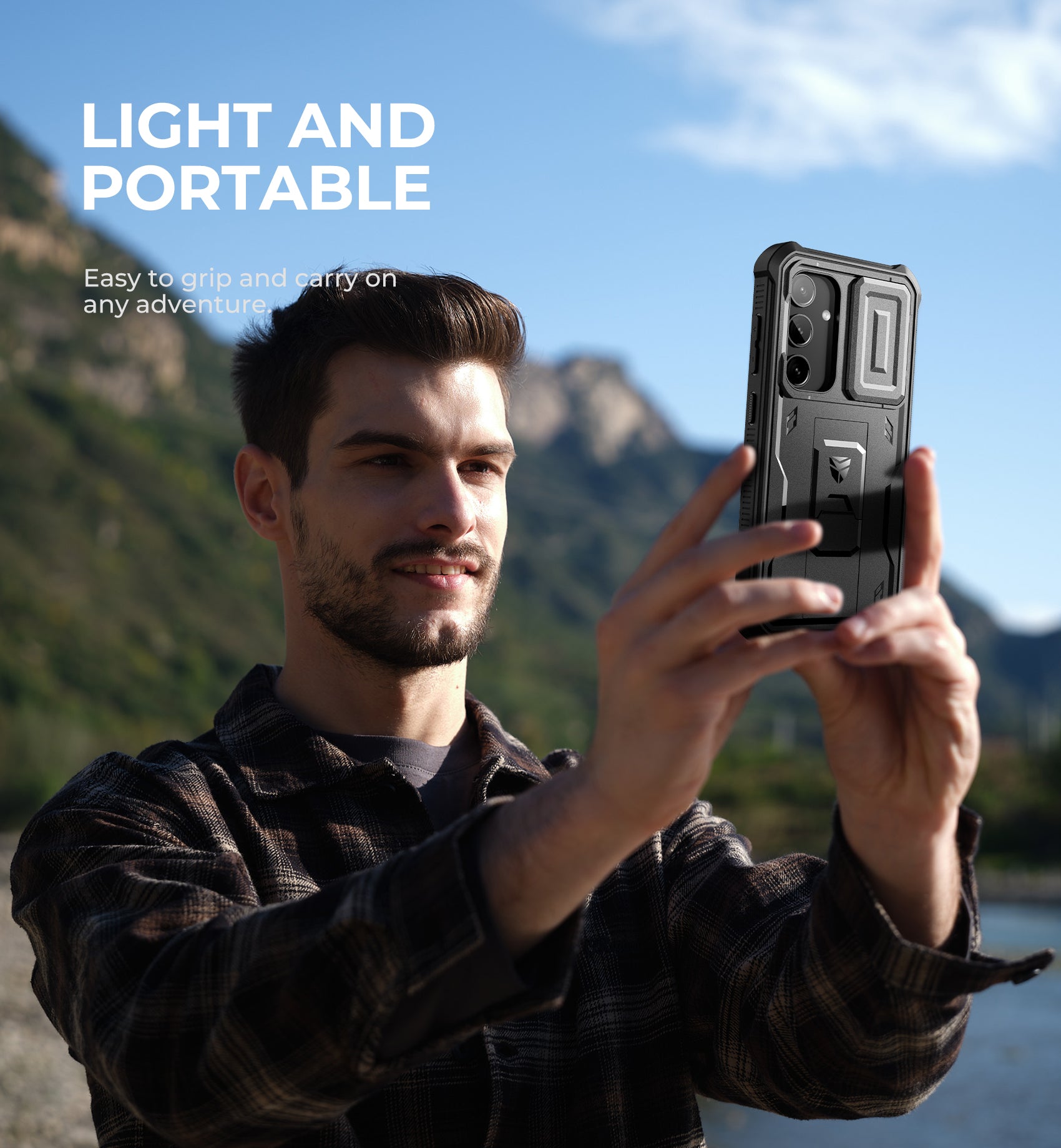 Dexnor Case for Samsung Galaxy S24 Full Body With Screen Protector Slide Camera Bumper Kickstand Heavy-duty Shockproof Rugged Military Grade Cover.