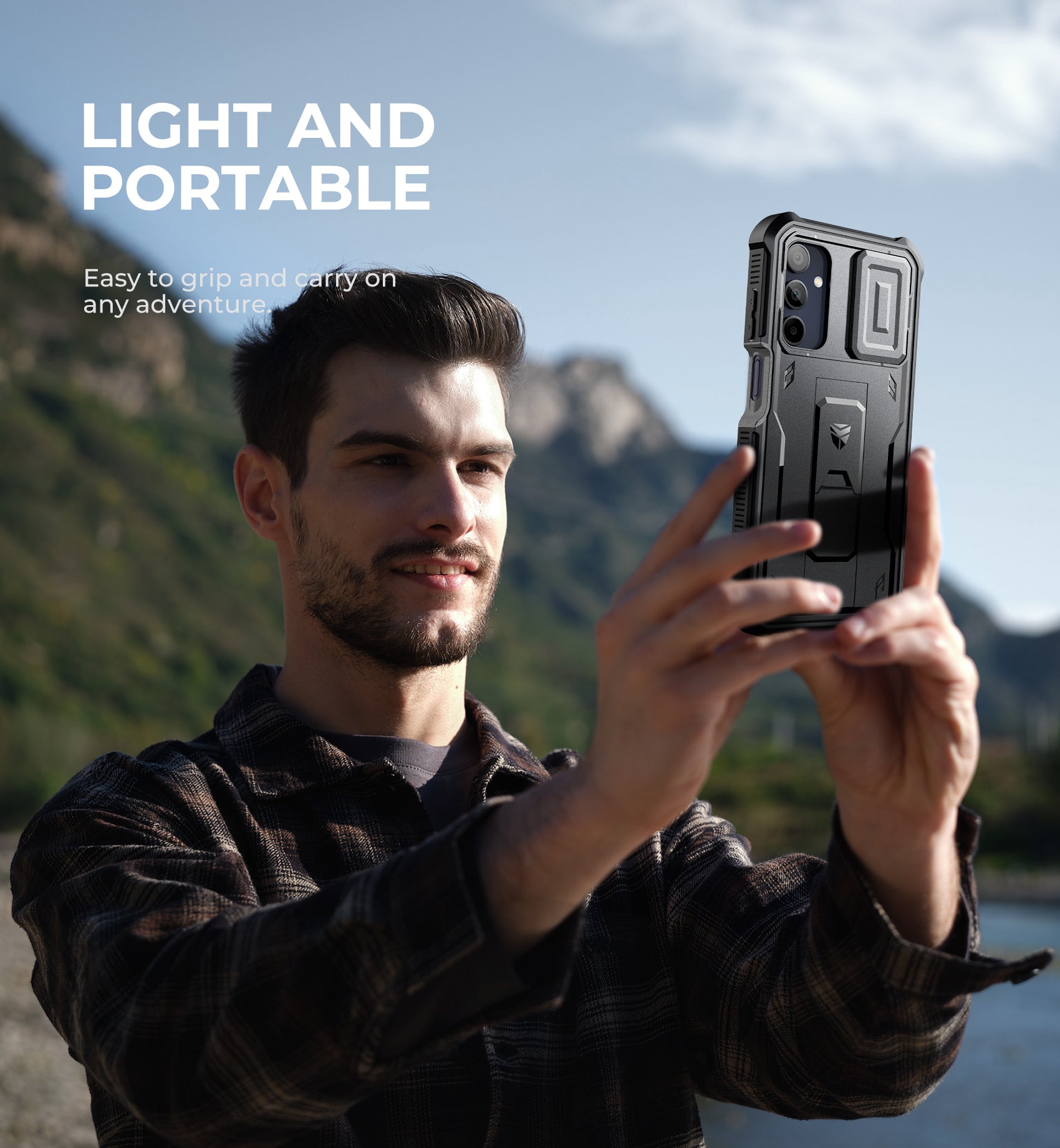 Dexnor Case for Samsung Galaxy A15 5G With Screen Protector Full Body Bumper Kickstand Heavy-duty Shockproof Rugged Cover.