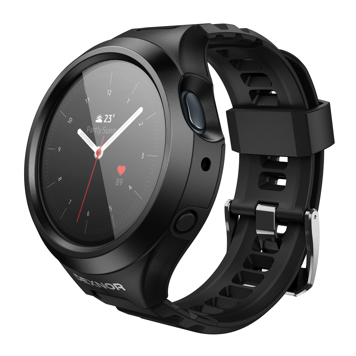 Dexnor Watch Case for Samsung Galaxy Watch Active 2 Band 44mm Full Body Bumper Shockproof Rugged Raised Bezel Snap-on Cover