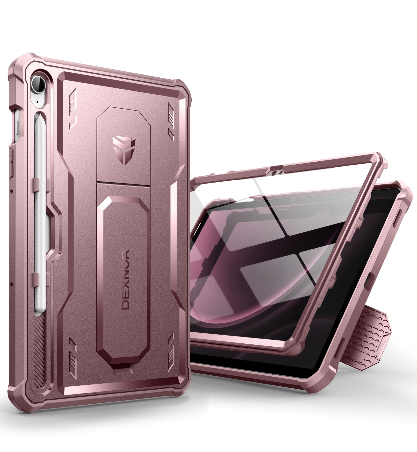 Dexnor Tablet Case for Samsung Galaxy Tab S9 FE With Screen Protector Full Body Bumper Kickstand Heavy-duty Shockproof Rugged Pen Holder Cover.