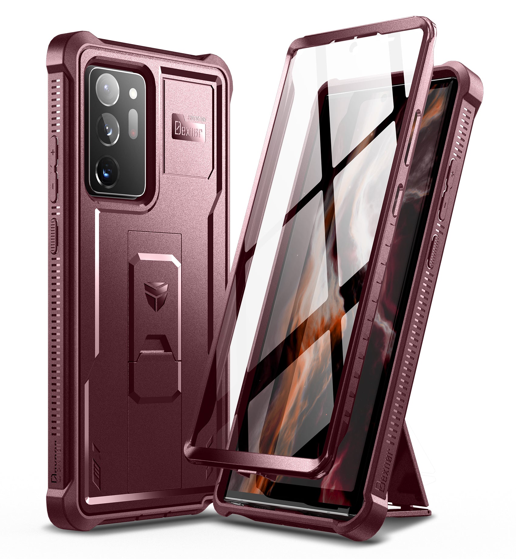 Dexnor Case for Samsung Galaxy Note 20 Ultra With Single Screen Protector Full Body Bumper Kickstand Heavy-duty Shockproof Rugged  Cover.