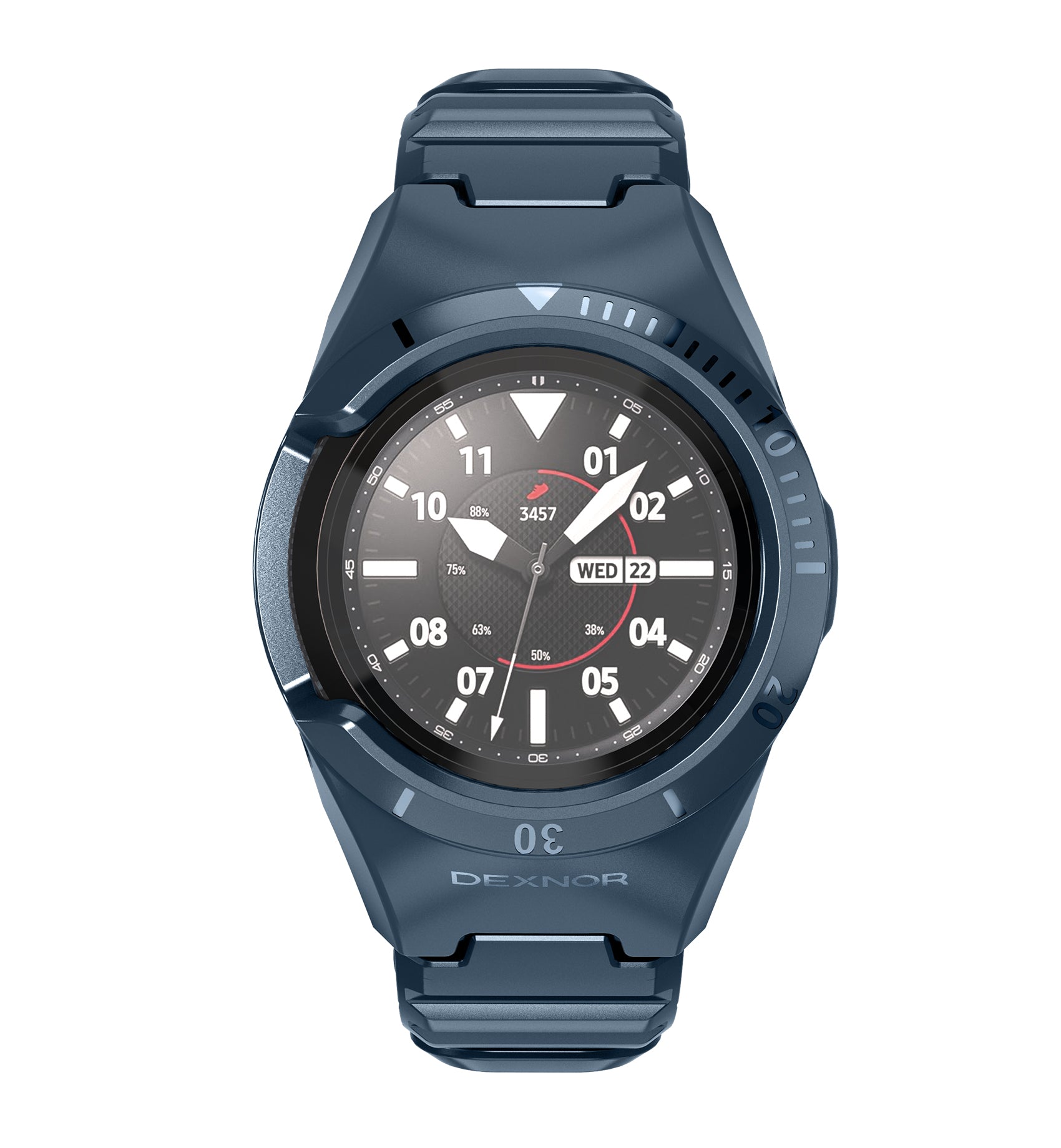 Dexnor Watch Case for Samsung Galaxy Watch 3 [45mm] Full Body Bumper Shockproof Rugged Raised Bezel Snap-on Cover