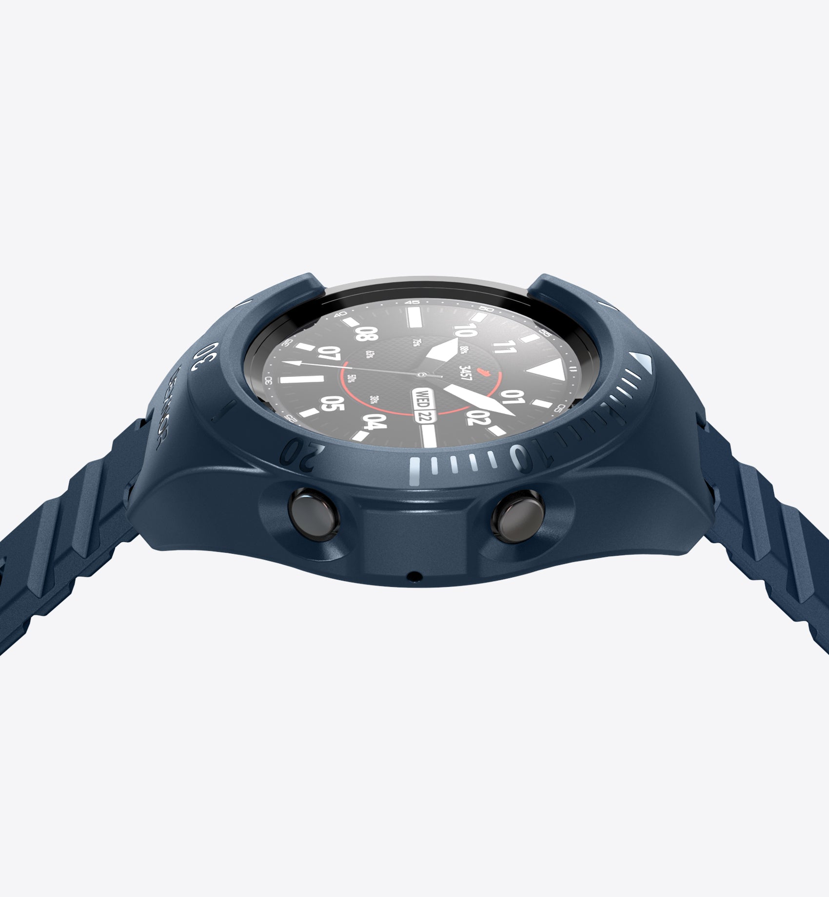 Dexnor Watch Case for Samsung Galaxy Watch 3 [45mm] Full Body Bumper Shockproof Rugged Raised Bezel Snap-on Cover
