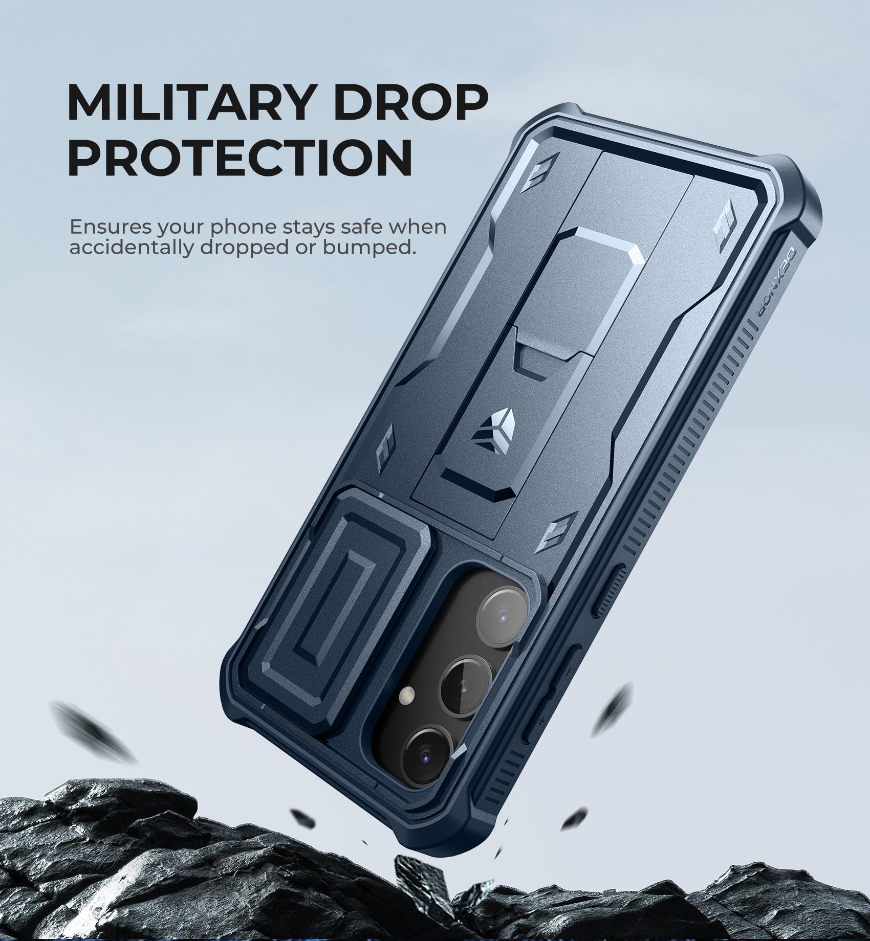 Dexnor Case for Samsung Galaxy S24 Plus Full Body With Screen Protector Slide Camera Bumper Kickstand Heavy-duty Shockproof Rugged Military Grade Cover.