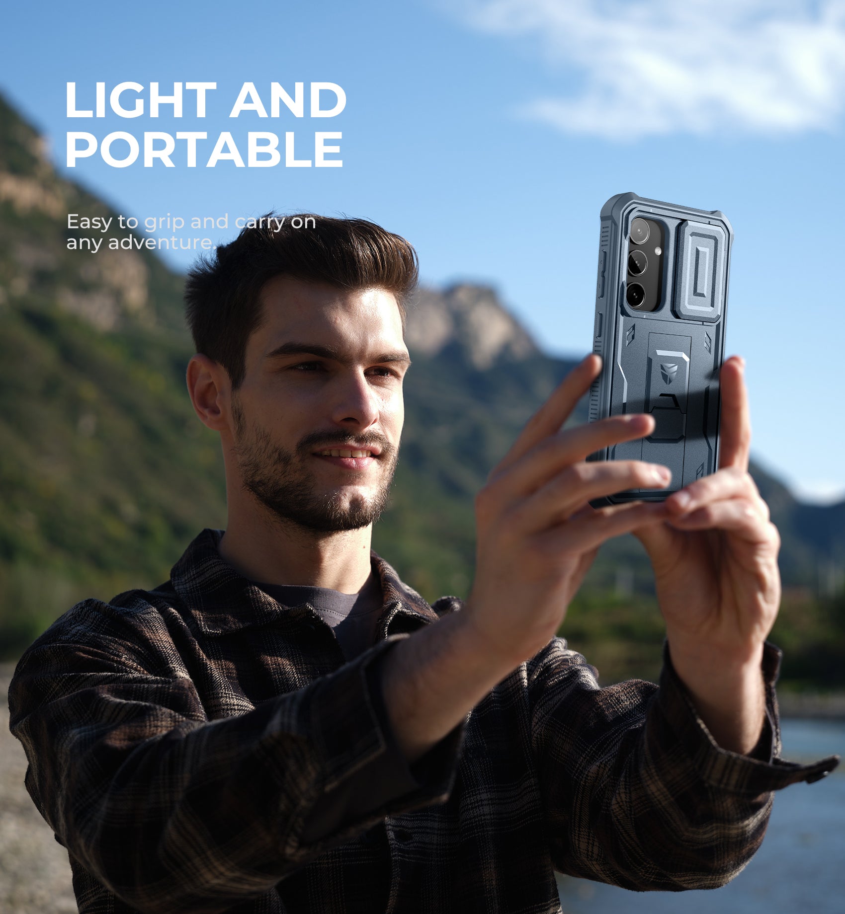 Dexnor Case for Samsung Galaxy S24 Full Body With Screen Protector Slide Camera Bumper Kickstand Heavy-duty Shockproof Rugged Military Grade Cover.