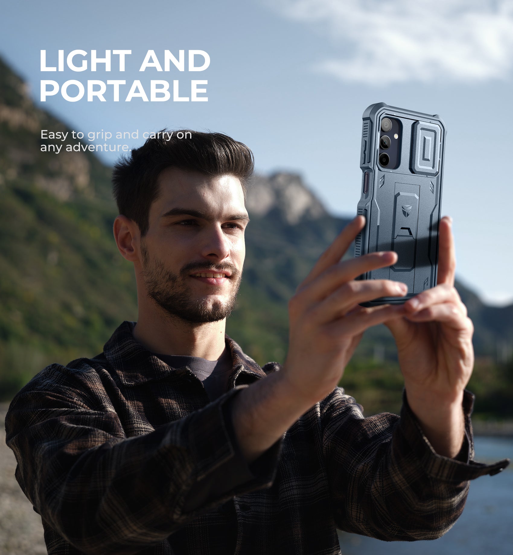 Dexnor Case for Samsung Galaxy A15 5G With Screen Protector Full Body Bumper Kickstand Heavy-duty Shockproof Rugged Cover.