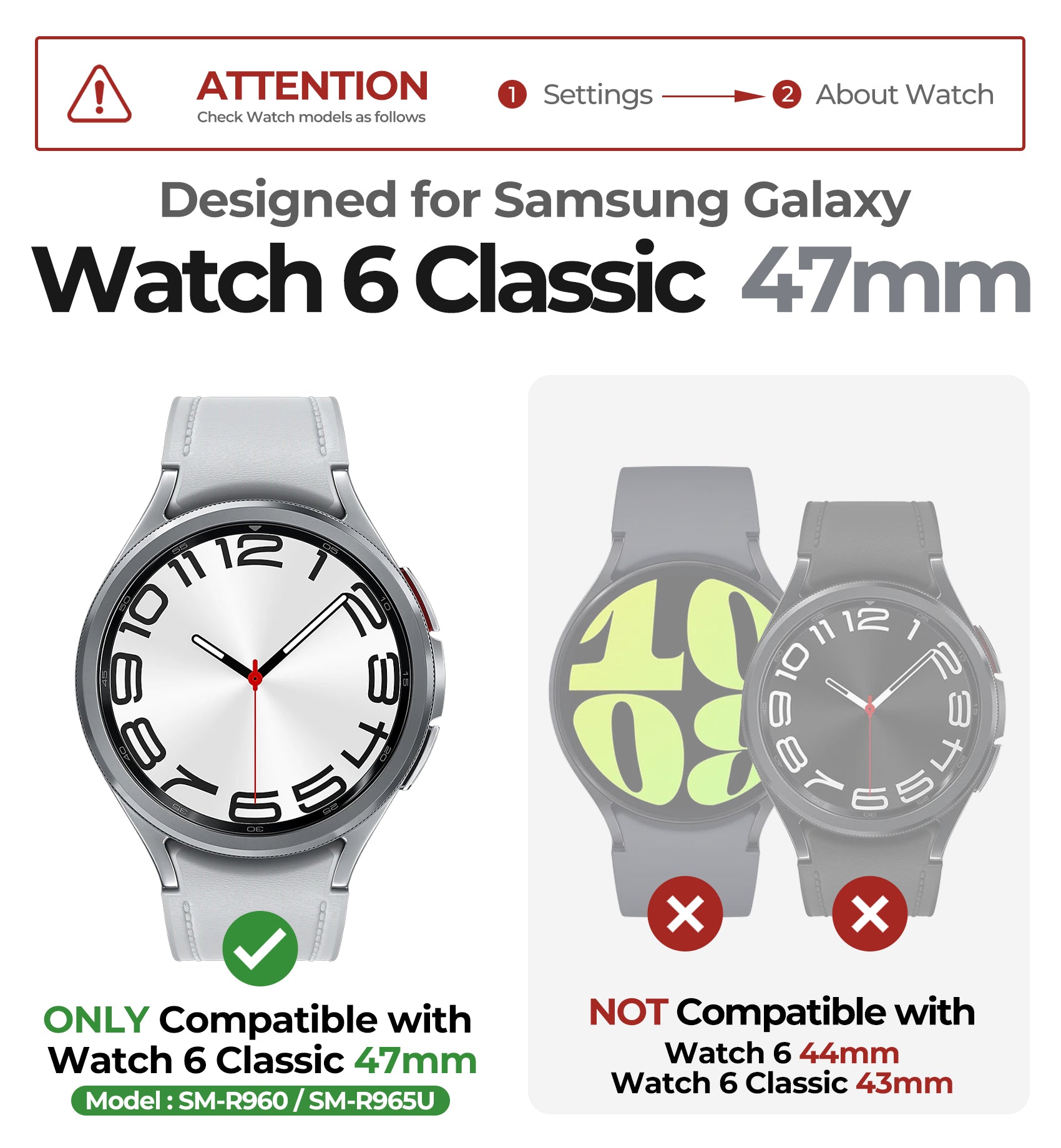 For Samsung Galaxy Watch 6 Classic Band [47mm]