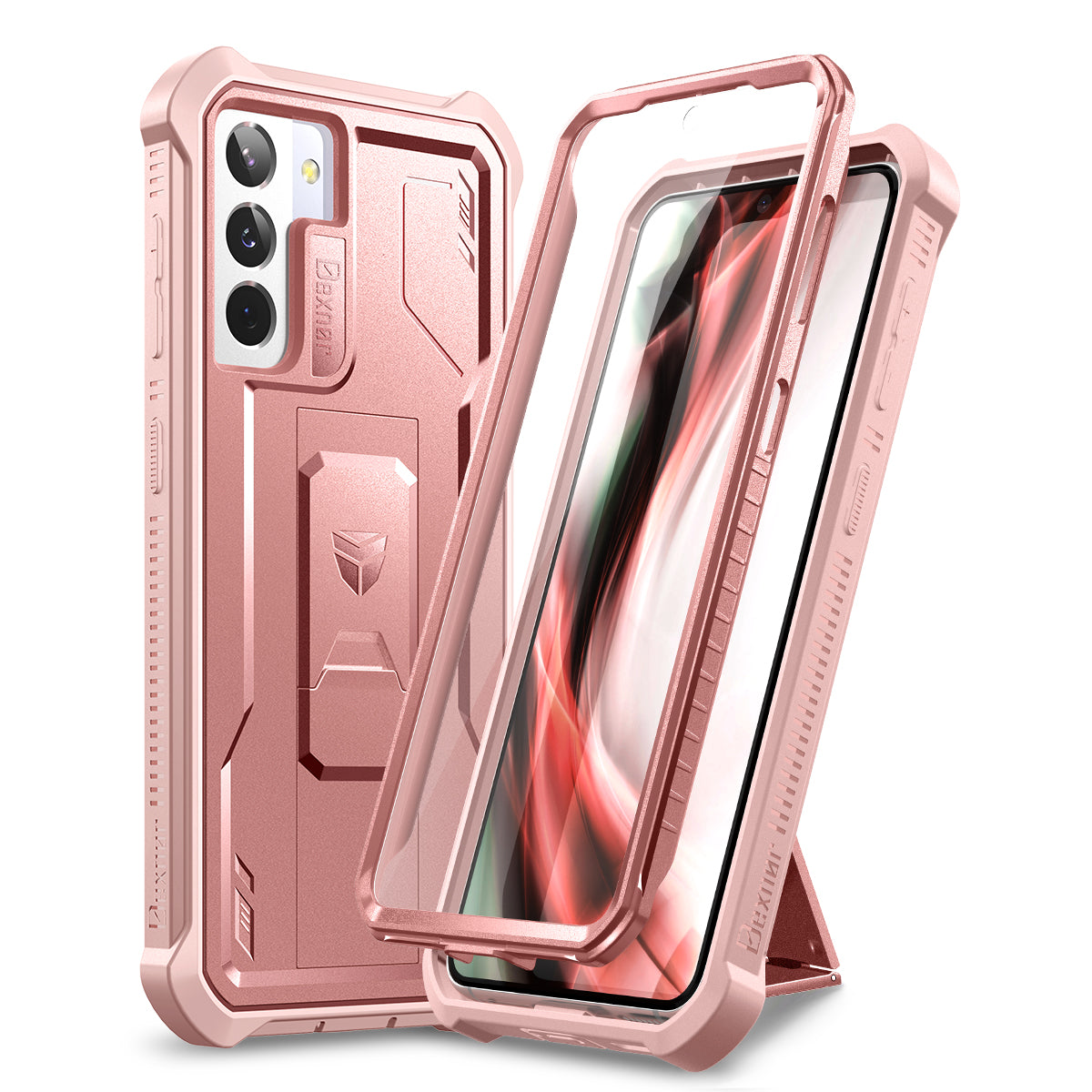 Dexnor Case for Samsung Galaxy S21 With Single Screen Protector Full Body Bumper Kickstand Heavy-duty Shockproof Rugged Cover.