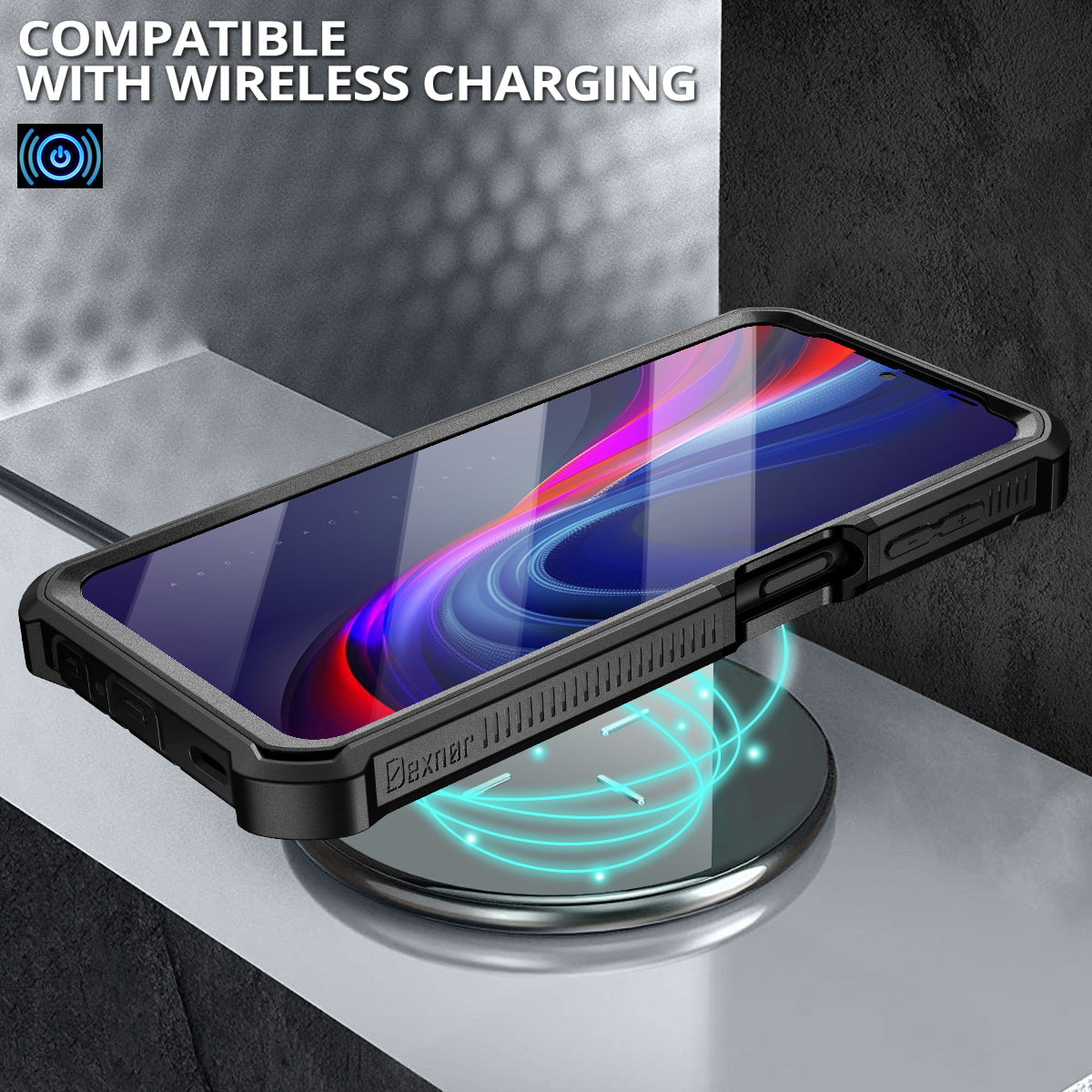 Dexnor Case for Samsung Galaxy A12 5G With Single Screen Protector Full Body Bumper Kickstand Heavy-duty Shockproof Rugged Cover.