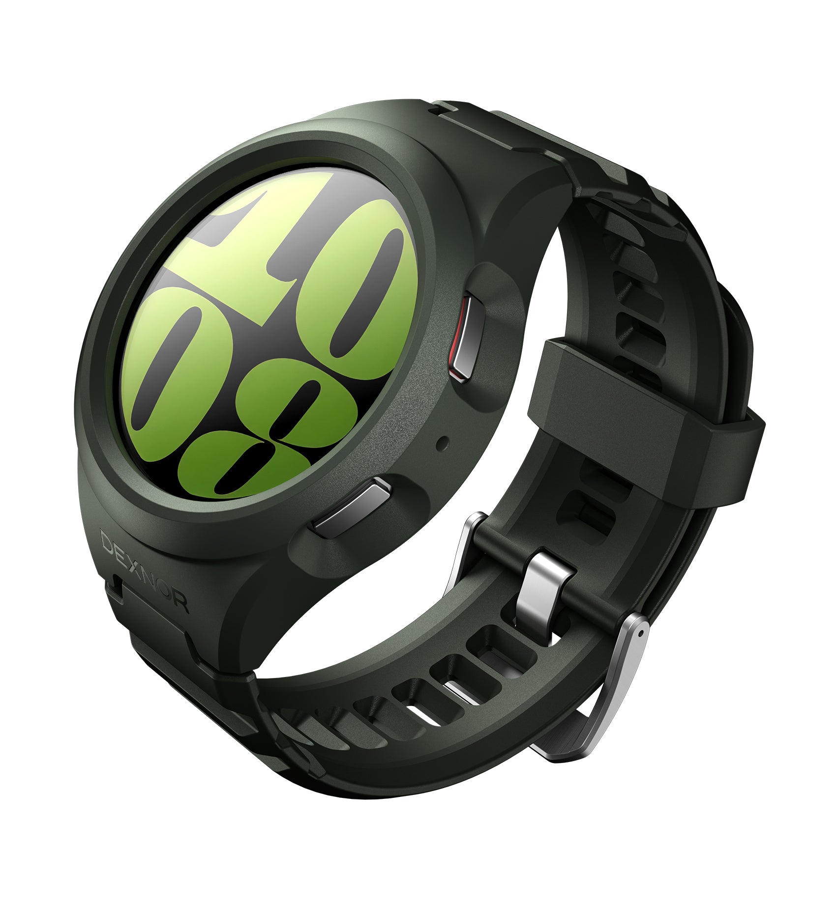 Dexnor Watch Case for Samsung Galaxy Watch 6 Band [44mm] Full Body Bumper Shockproof Rugged Raised Bezel Snap-on Cover.