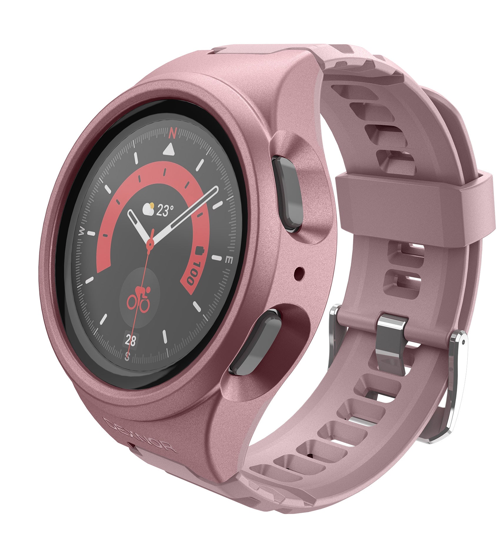Dexnor Watch Case for Samsung Galaxy Watch 5 Pro band[45mm] Full Body Bumper Shockproof Rugged Raised Bezel Snap-on Cover