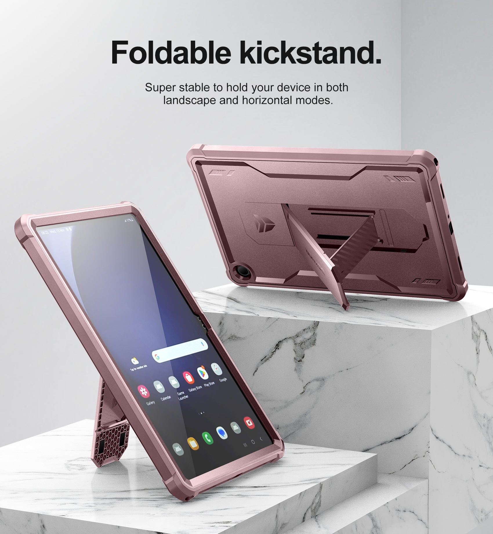 Dexnor Tablet Case for Samsung Galaxy Tab A9 Plus 11 Inch 2023 With Screen Protector Full Body Bumper Kickstand Heavy-duty Shockproof Rugged Pen Holder Cover