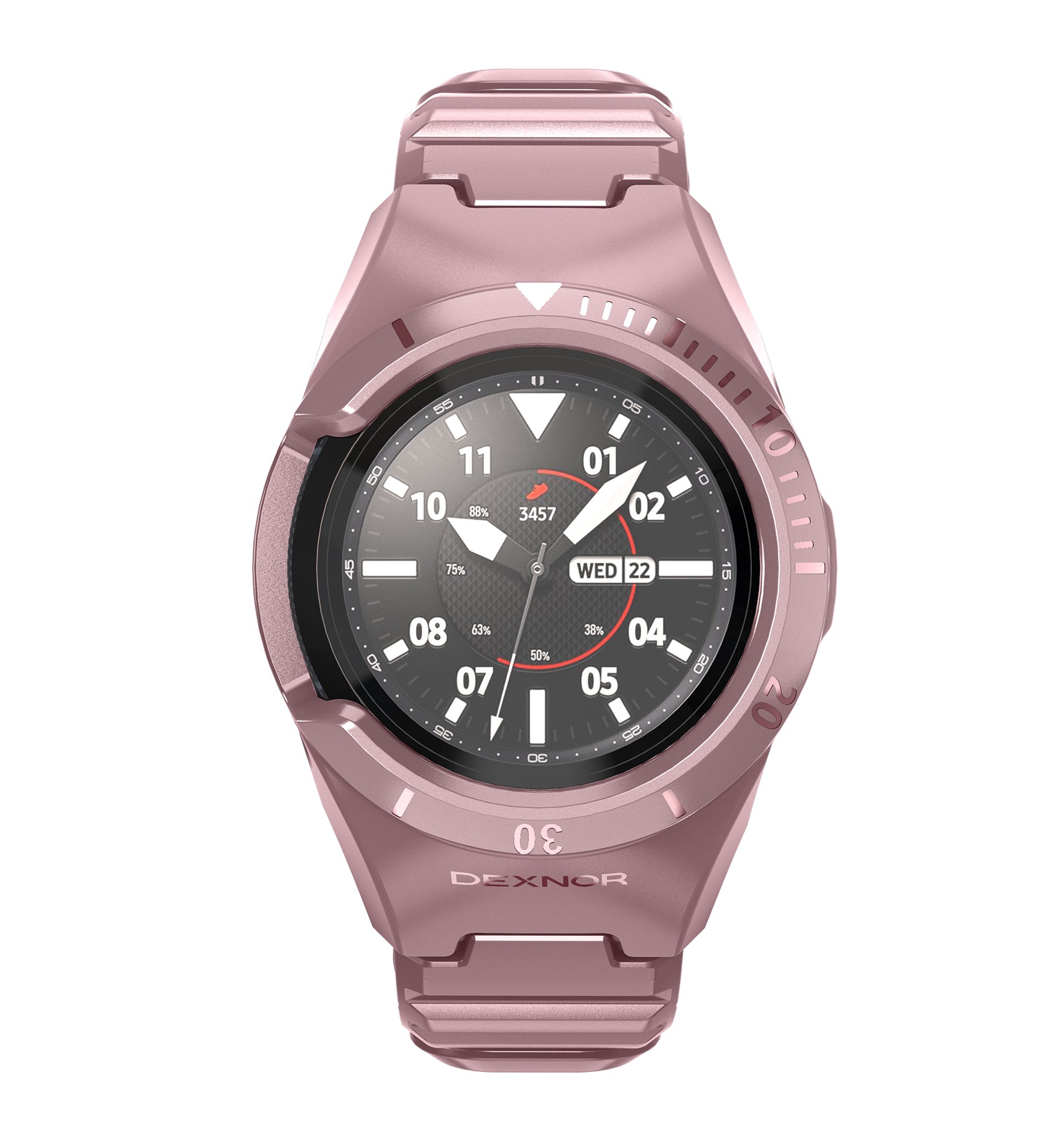 Dexnor Watch Case for Samsung Galaxy Watch 3 [45mm] Full Body Bumper Shockproof Rugged Raised Bezel Snap-on Cover