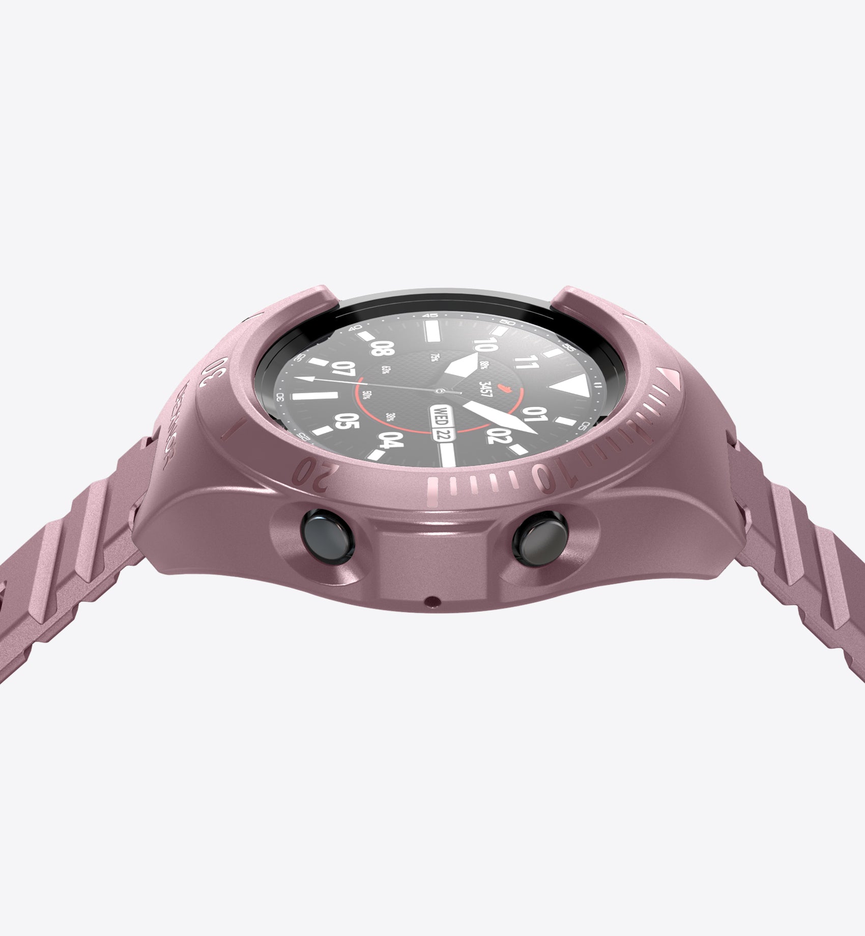 Dexnor Watch Case for Samsung Galaxy Watch 3 [45mm] Full Body Bumper Shockproof Rugged Raised Bezel Snap-on Cover