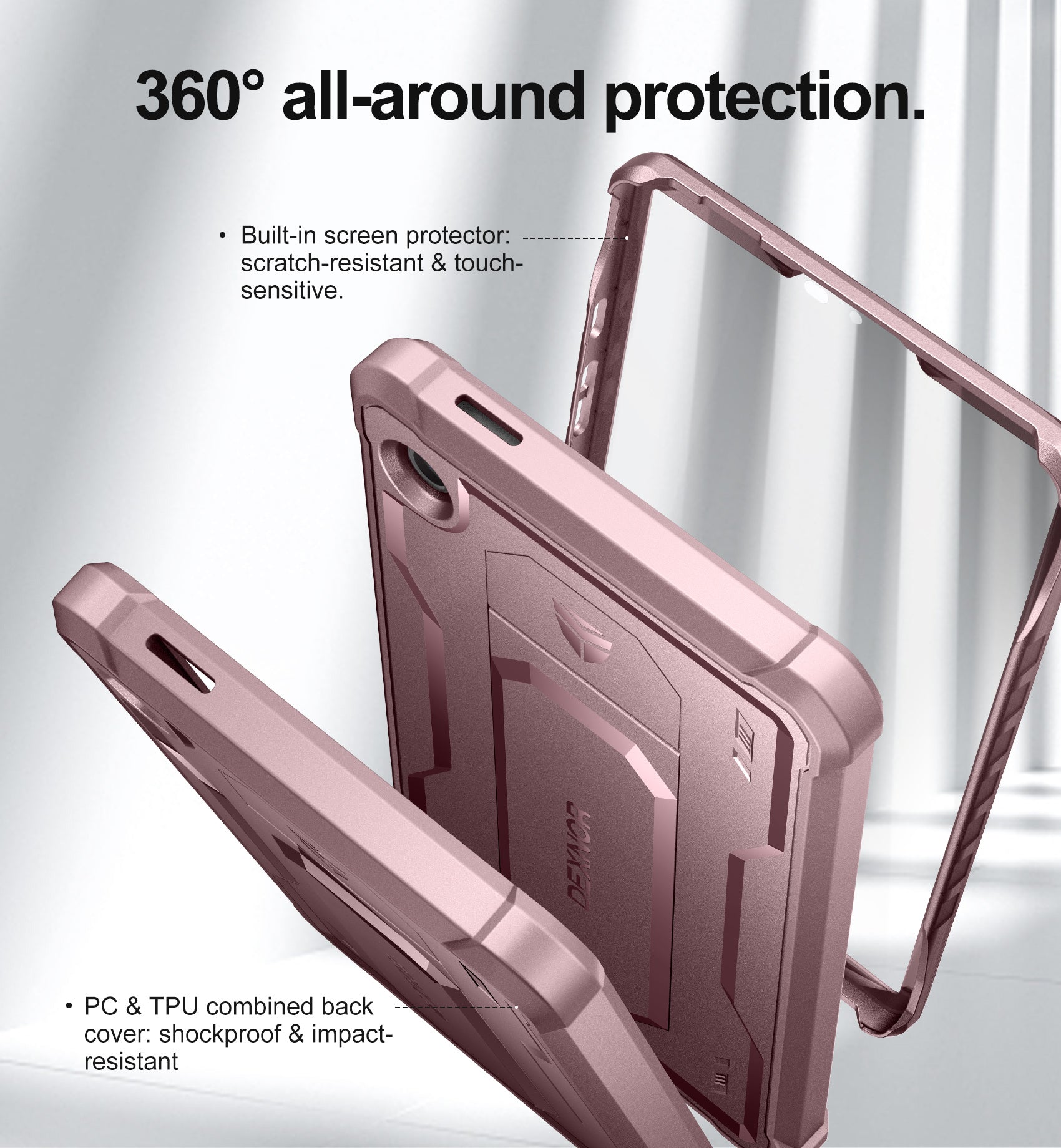 Dexnor Tablet Case for  Samsung Galaxy Tab A9 8.7 Inch 2023 With Screen Protector Full Body Bumper Kickstand Heavy-duty Shockproof Rugged Pen Holder Cover