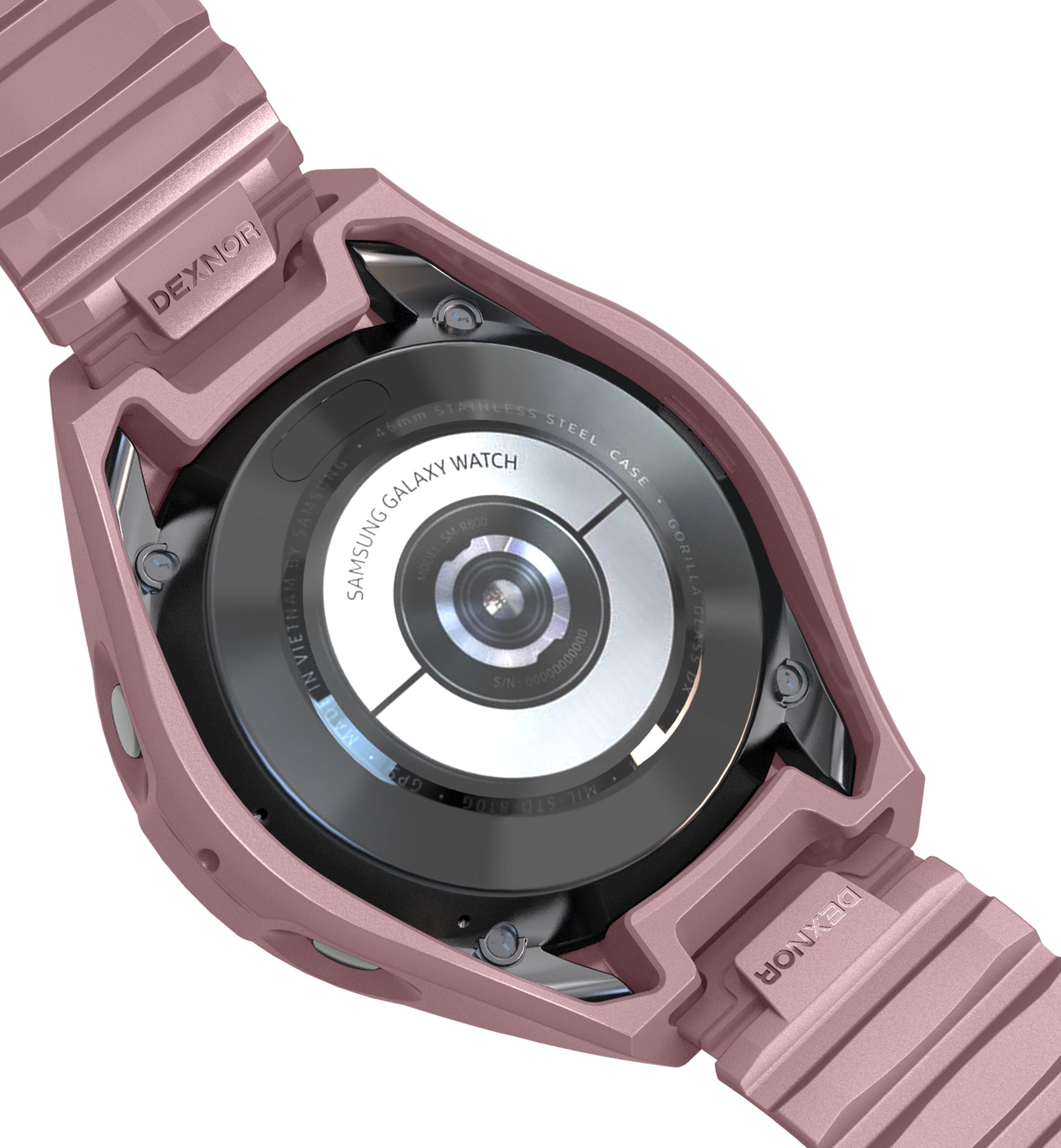 Dexnor Watch Case for Samsung Galaxy Watch 3 [45mm] Full Body Bumper Shockproof Rugged Raised Bezel Snap-on Cover
