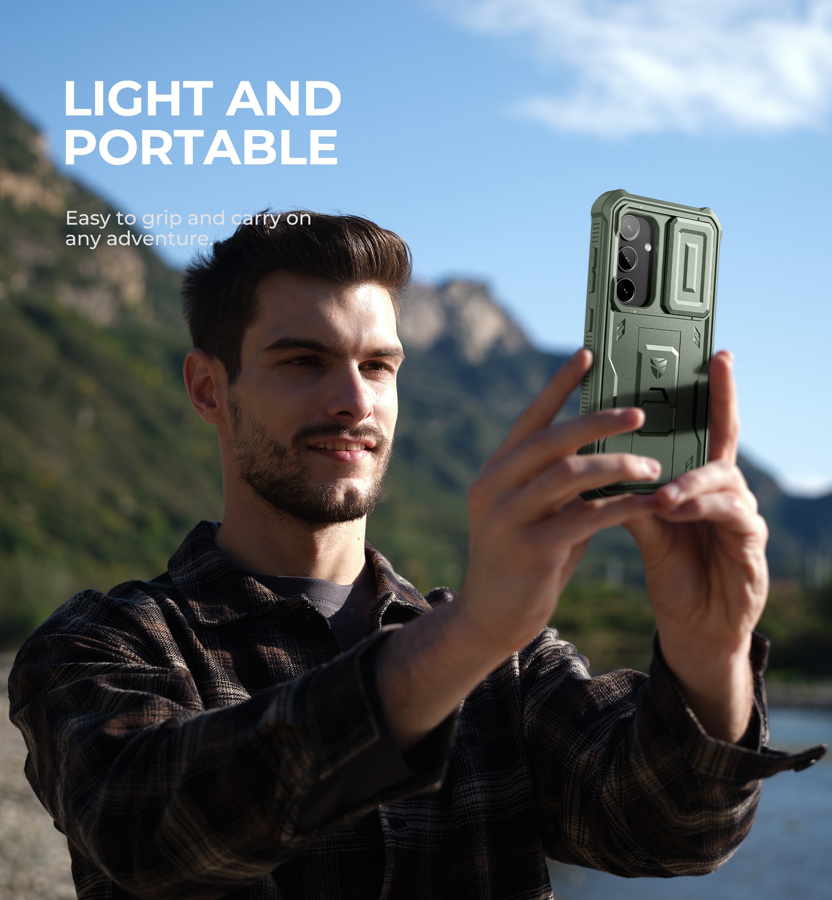 Dexnor Case for Samsung Galaxy S24 Full Body With Screen Protector Slide Camera Bumper Kickstand Heavy-duty Shockproof Rugged Military Grade Cover.