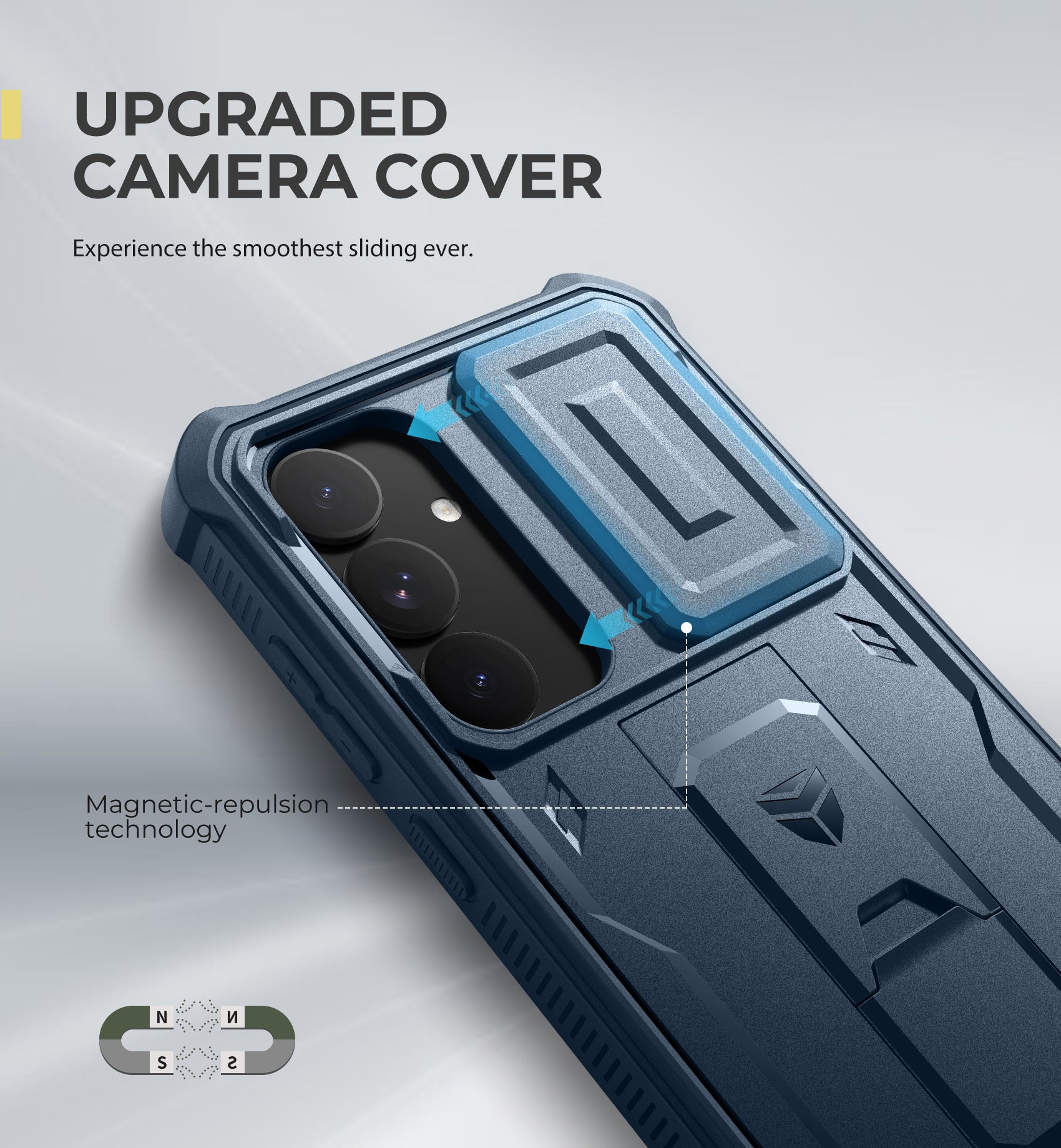 Dexnor Case for Samsung Galaxy S25 Plus Full Body With Screen Protector Slide Camera Bumper Kickstand Heavy-duty Shockproof Grade Cover