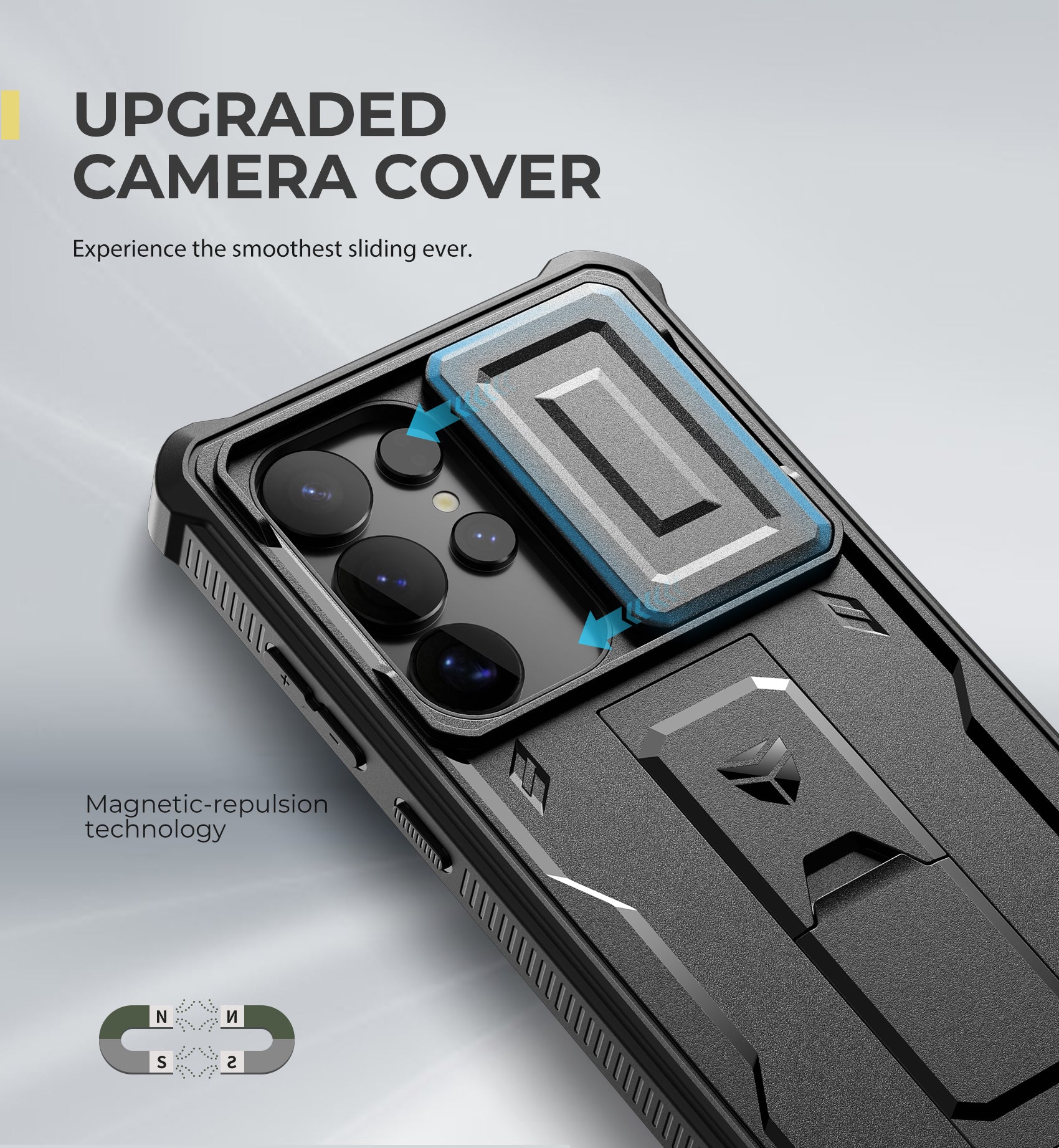 Dexnor Case for Samsung Galaxy S25 Ultra Full Body With Screen Protector Slide Camera Bumper Kickstand Heavy-duty Rugged Cover
