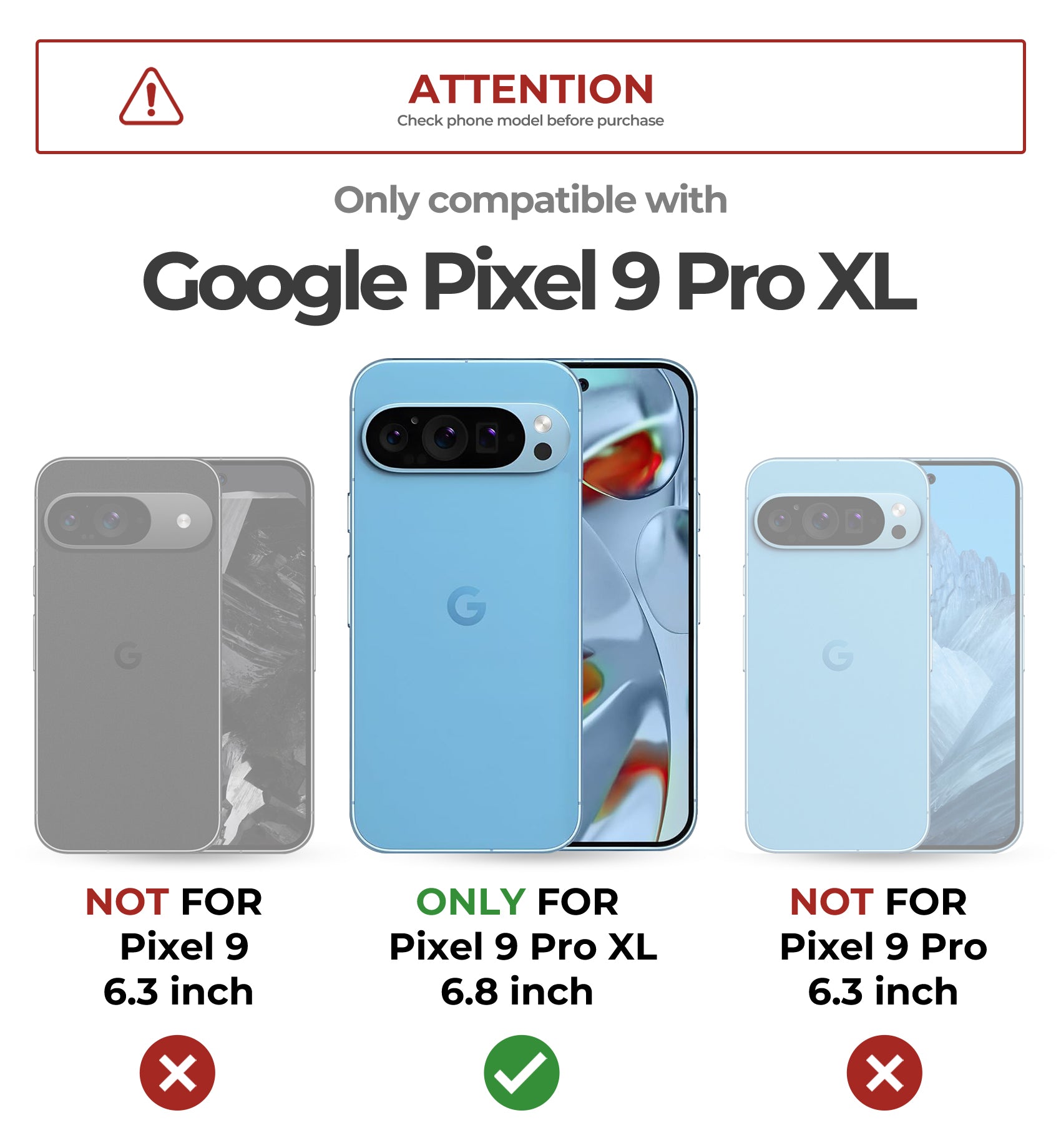Dexnor Case for Google Pixel 9 Pro XL With Screen Protector Full Body Bumper Kickstand Heavy-duty Shockproof Rugged Military Grade Cover.