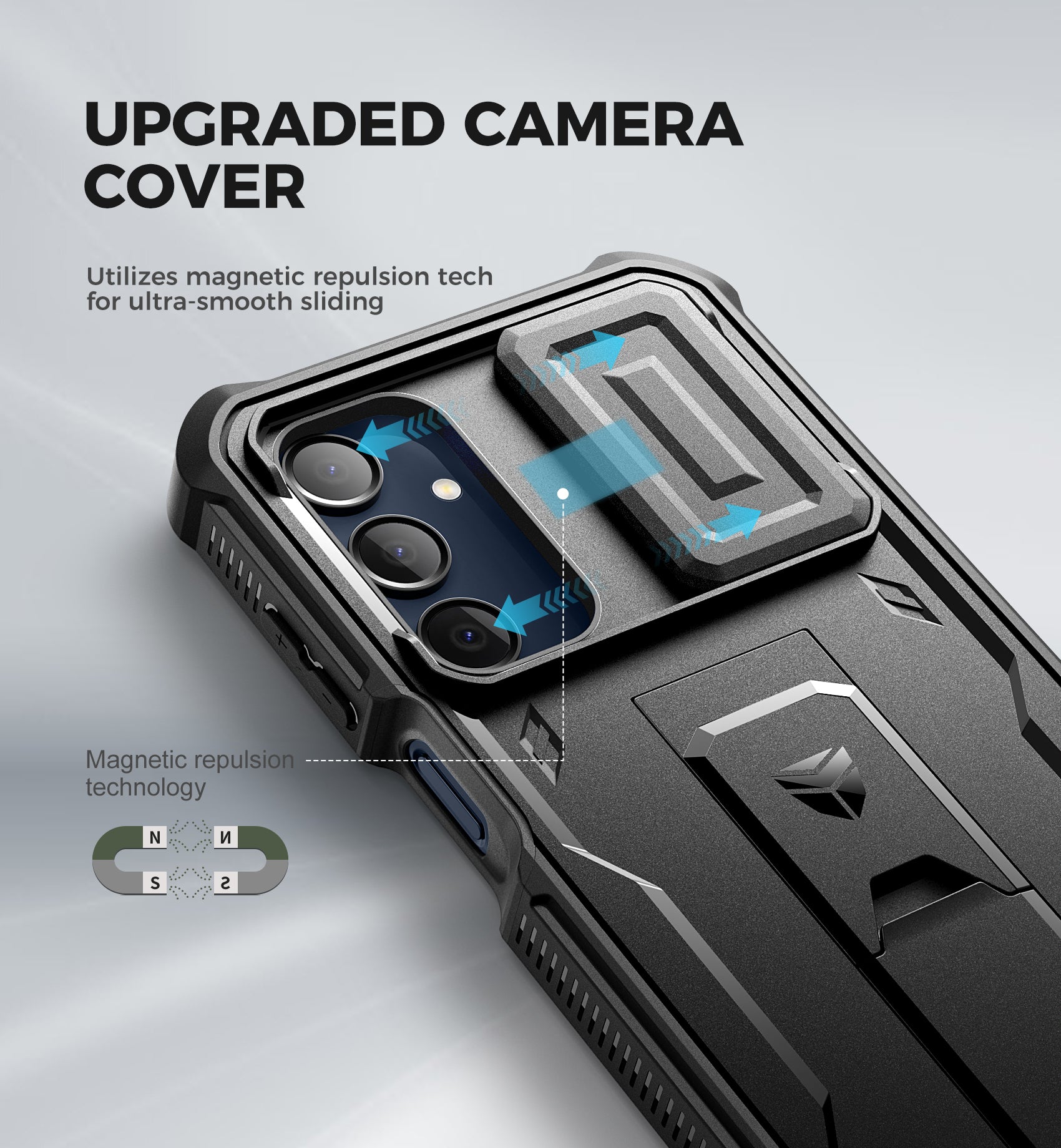 Dexnor Case for Samsung Galaxy A16 With Screen Protector Full Body Bumper Kickstand Heavy-duty Shockproof Rugged Cover.