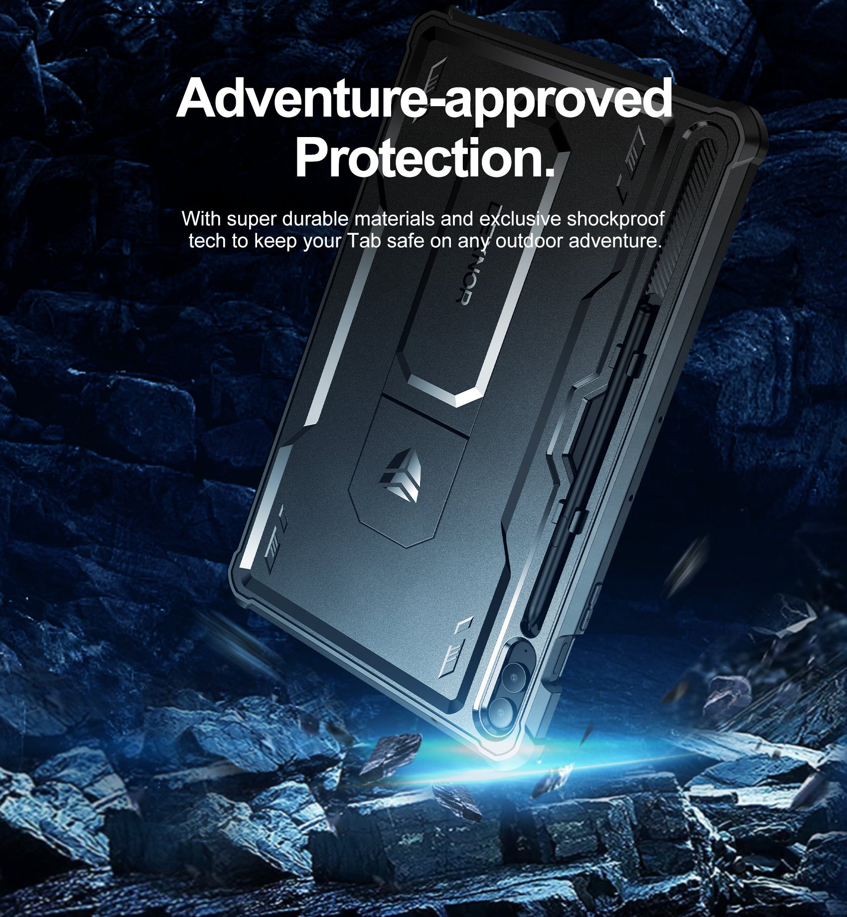Dexnor Tablet Case for Samsung Galaxy Tab S9 FE Plus With Screen Protector Full Body Bumper Kickstand Heavy-duty Shockproof Rugged Pen Holder Cover.