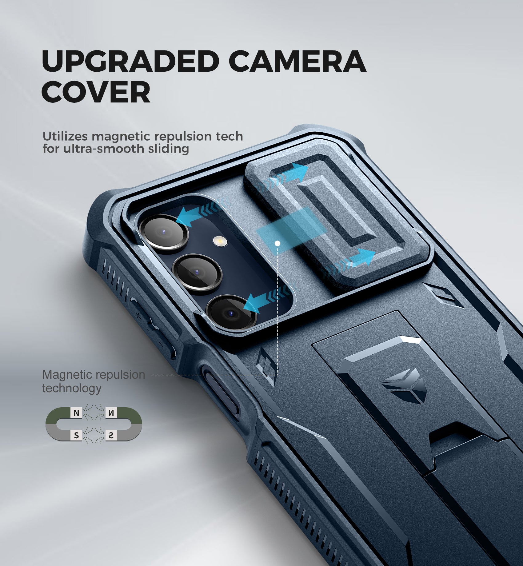 Dexnor Case for Samsung Galaxy A16 With Screen Protector Full Body Bumper Kickstand Heavy-duty Shockproof Rugged Cover.