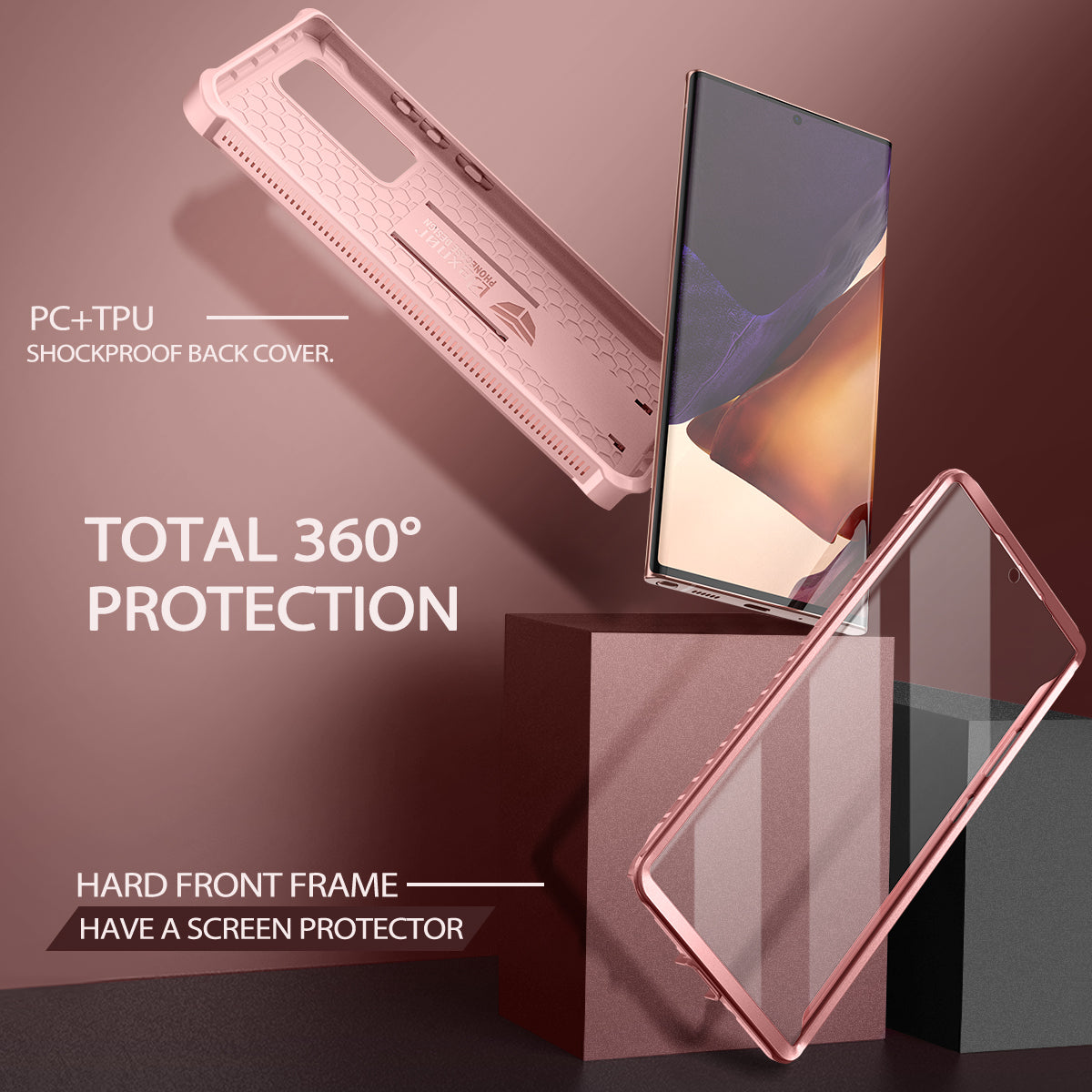 Dexnor Case for Samsung Galaxy Note 20 Ultra With Single Screen Protector Full Body Bumper Kickstand Heavy-duty Shockproof Rugged  Cover.