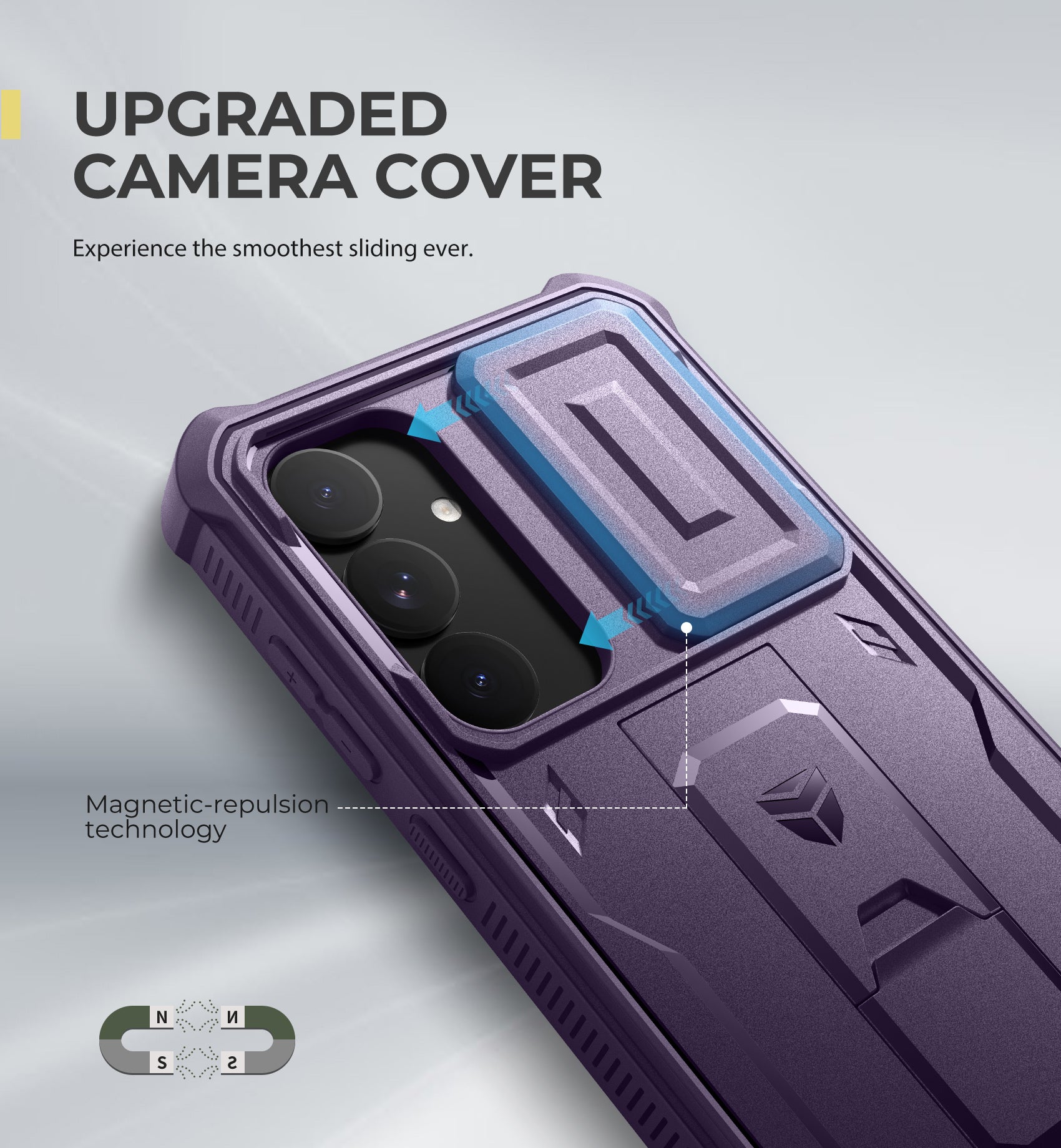 Dexnor Case for Samsung Galaxy S25 Plus Full Body With Screen Protector Slide Camera Bumper Kickstand Heavy-duty Shockproof Grade Cover